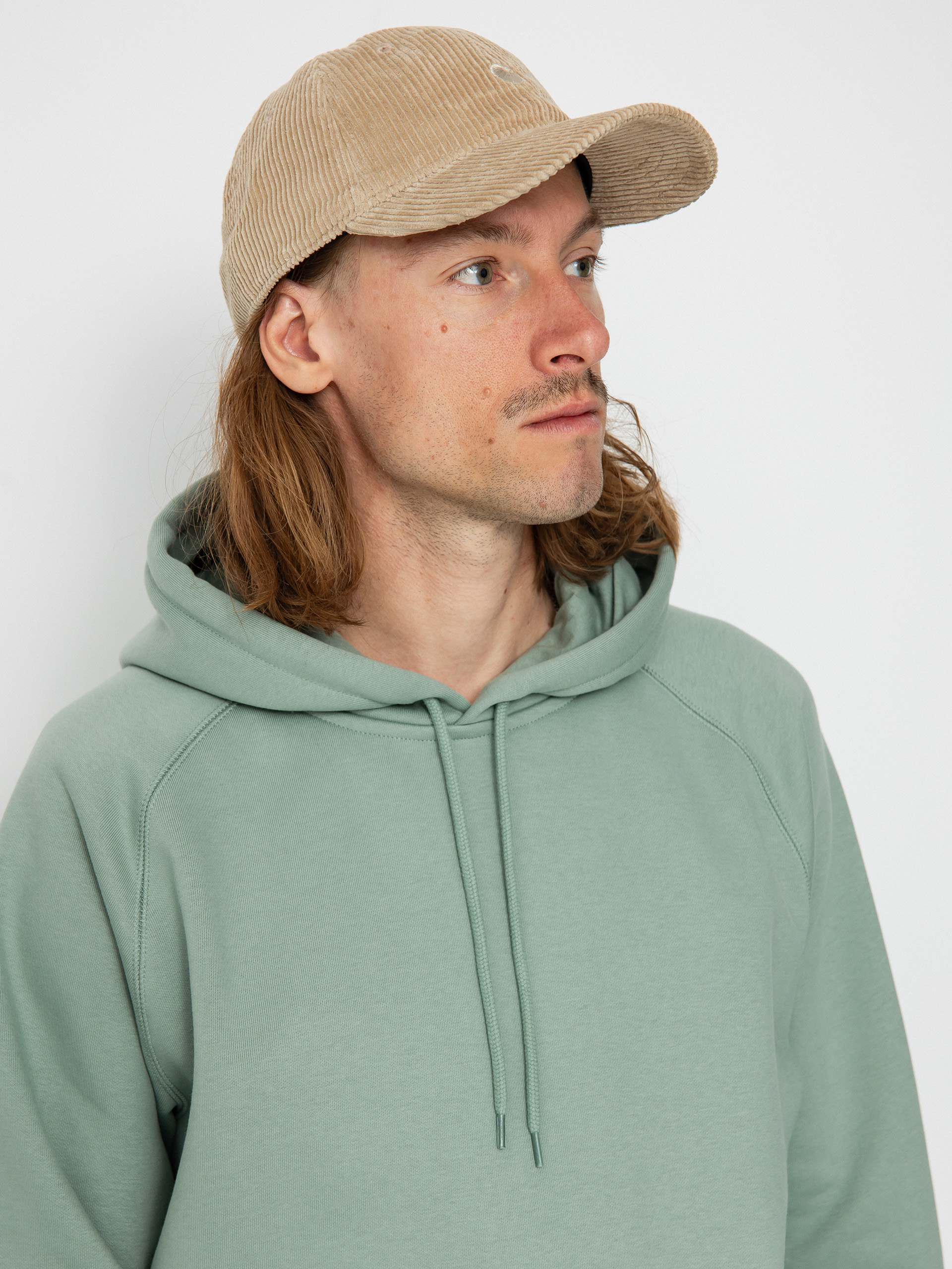 Bluza z kapturem Carhartt WIP Chase HD (glassy teal/gold)