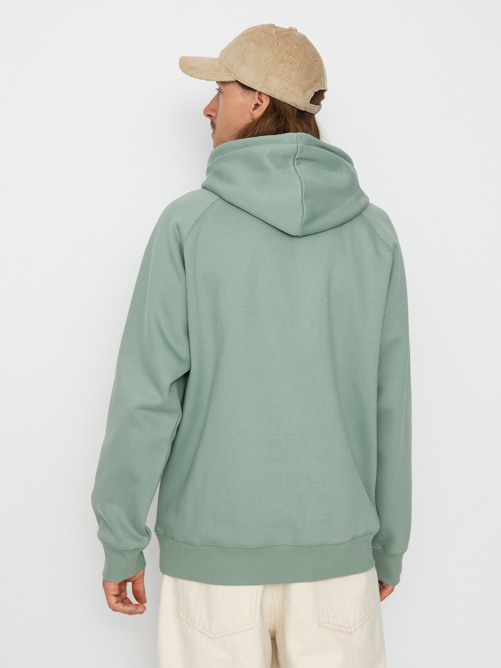 Bluza z kapturem Carhartt WIP Chase HD (glassy teal/gold)