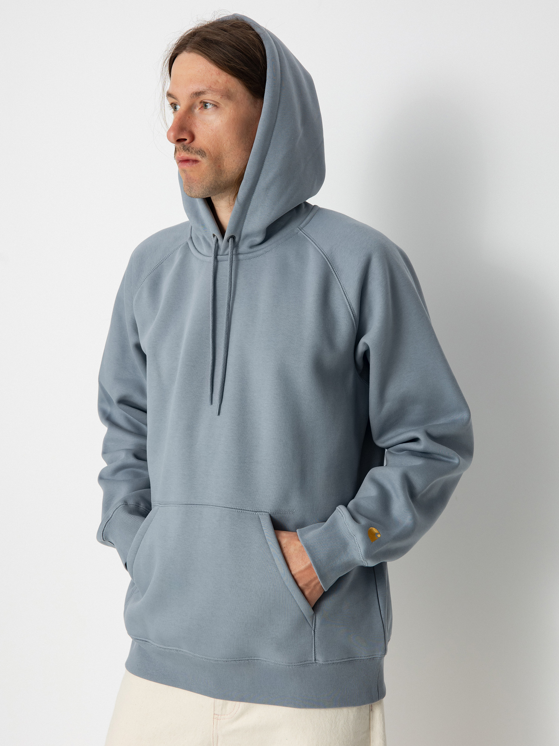 Bluza z kapturem Carhartt WIP Chase HD (mirror/gold)