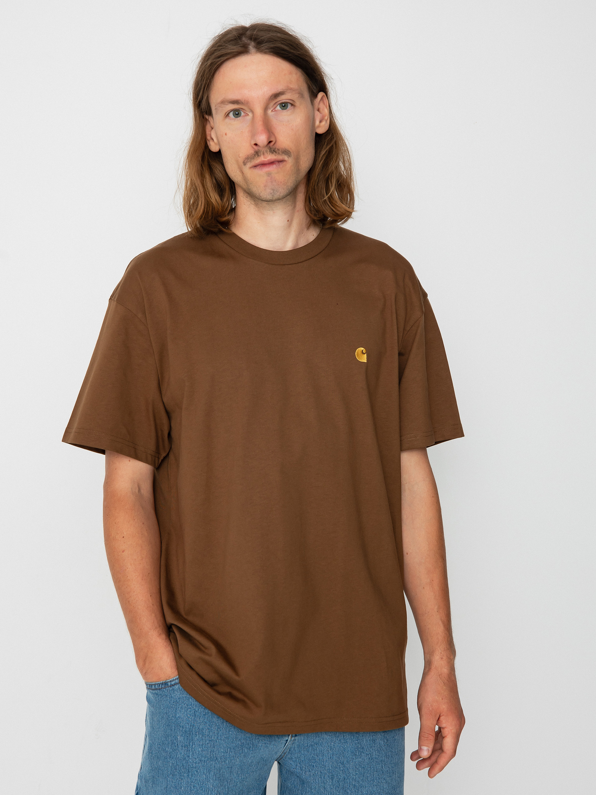 T-shirt Carhartt WIP Chase (tamarind/gold)