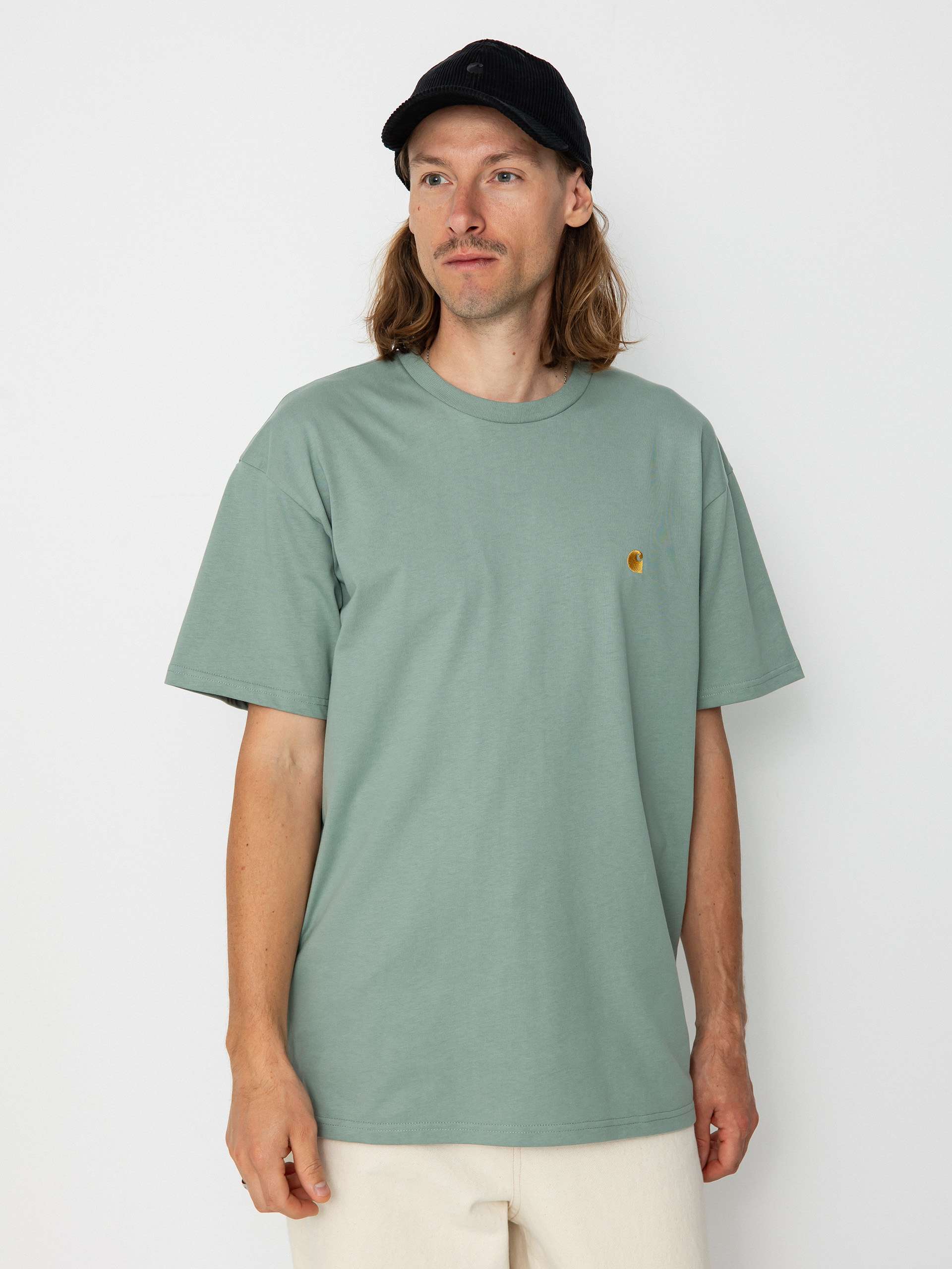 T-shirt Carhartt WIP Chase (glassy teal/gold)