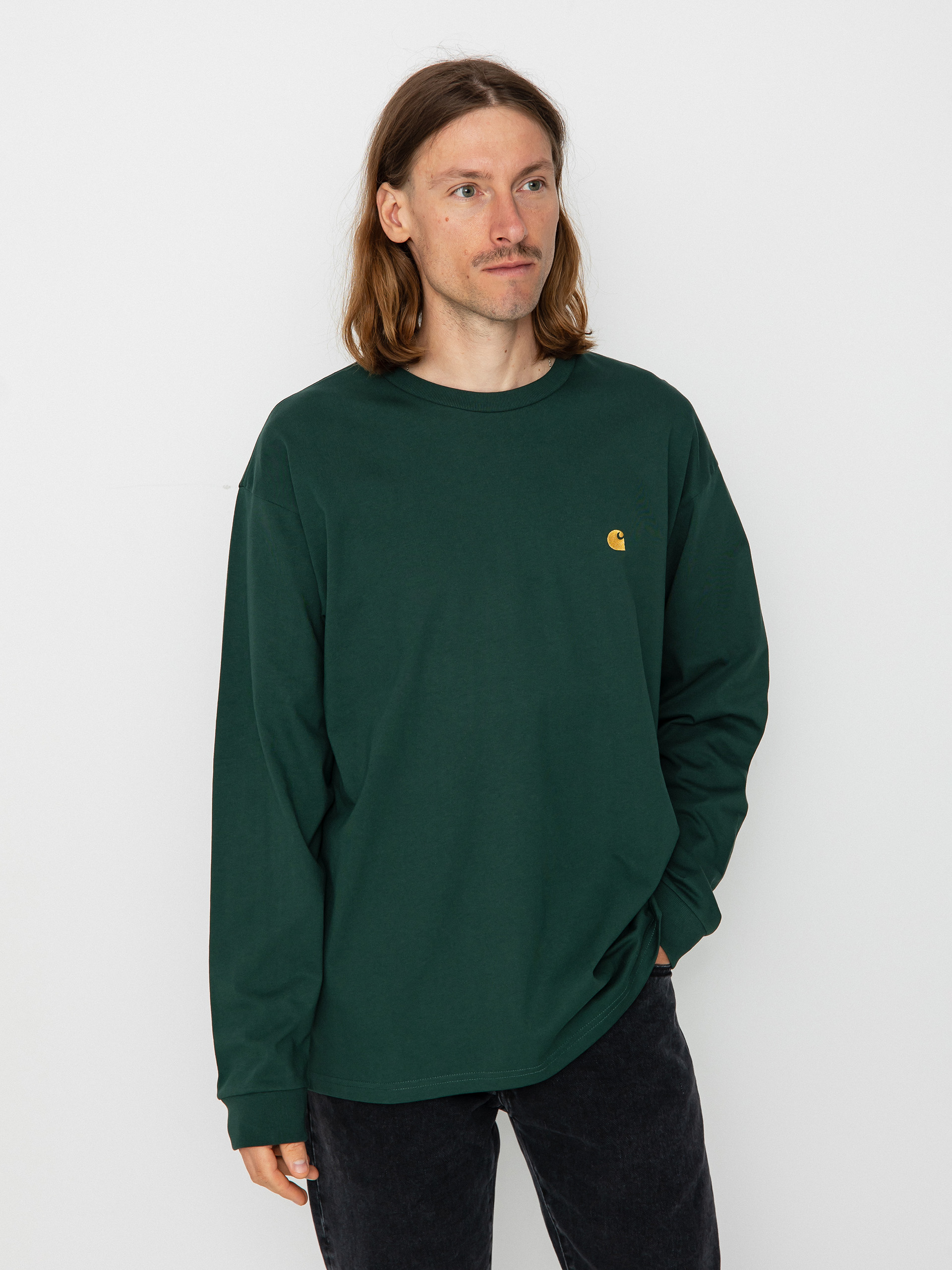 Longsleeve Carhartt WIP Chase (discovery green/gold)