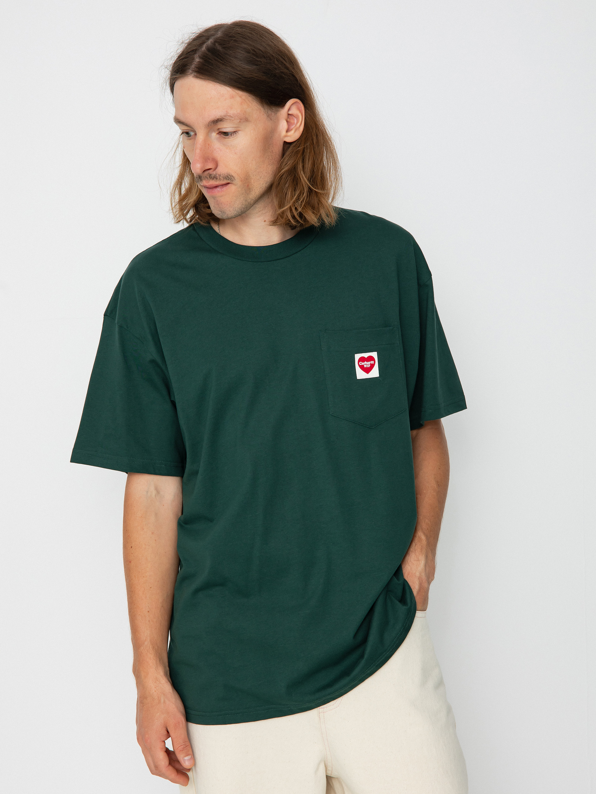 T-shirt Carhartt WIP Pocket Heart (discovery green)
