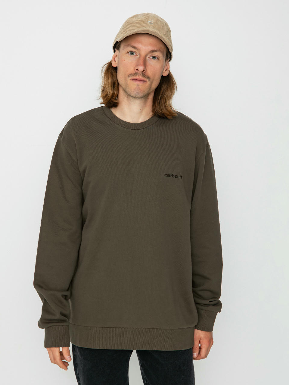 Bluza Carhartt WIP Script Embroidery (cypress/black)