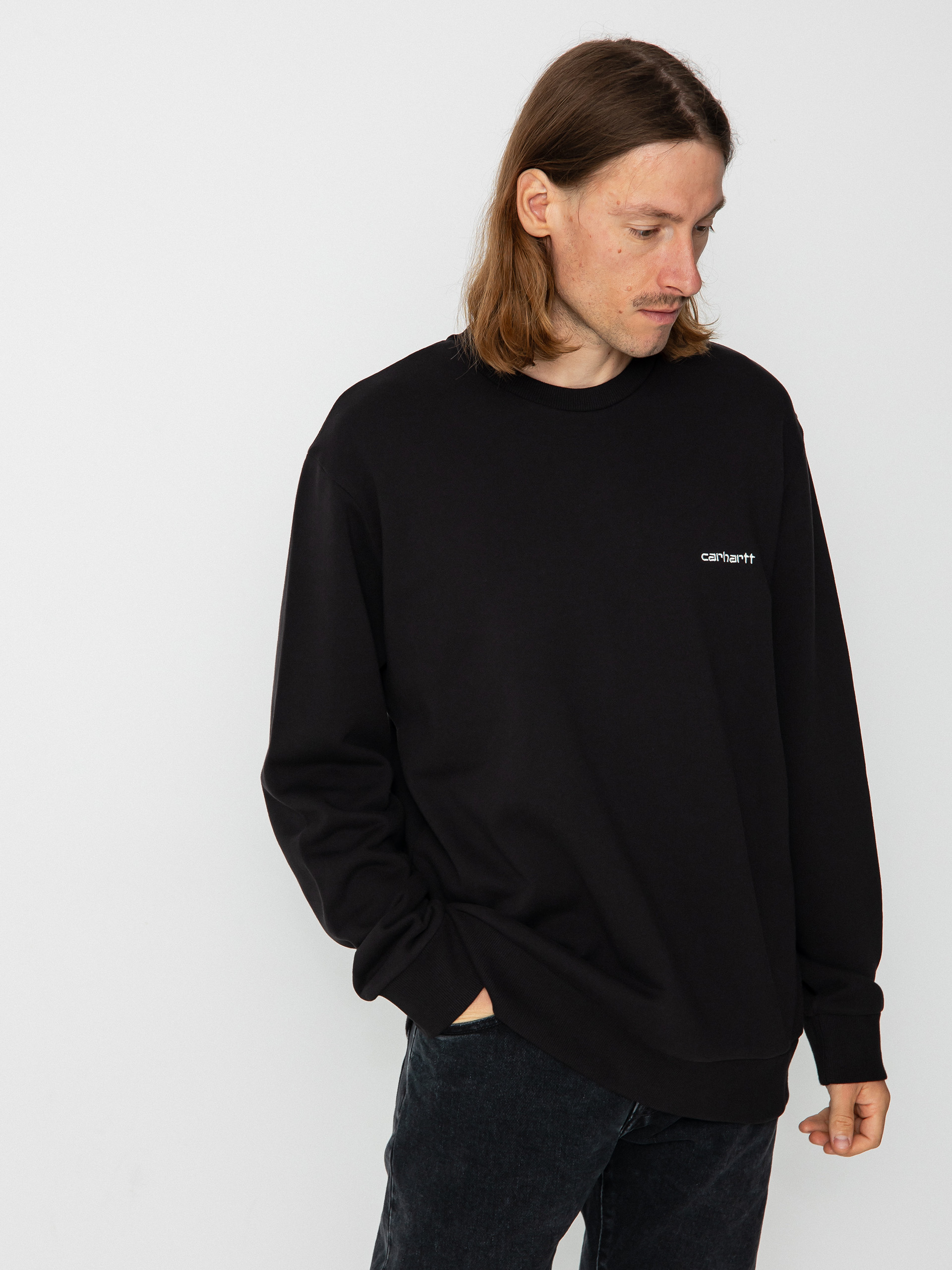 Bluza Carhartt WIP Script Embroidery (black/white)