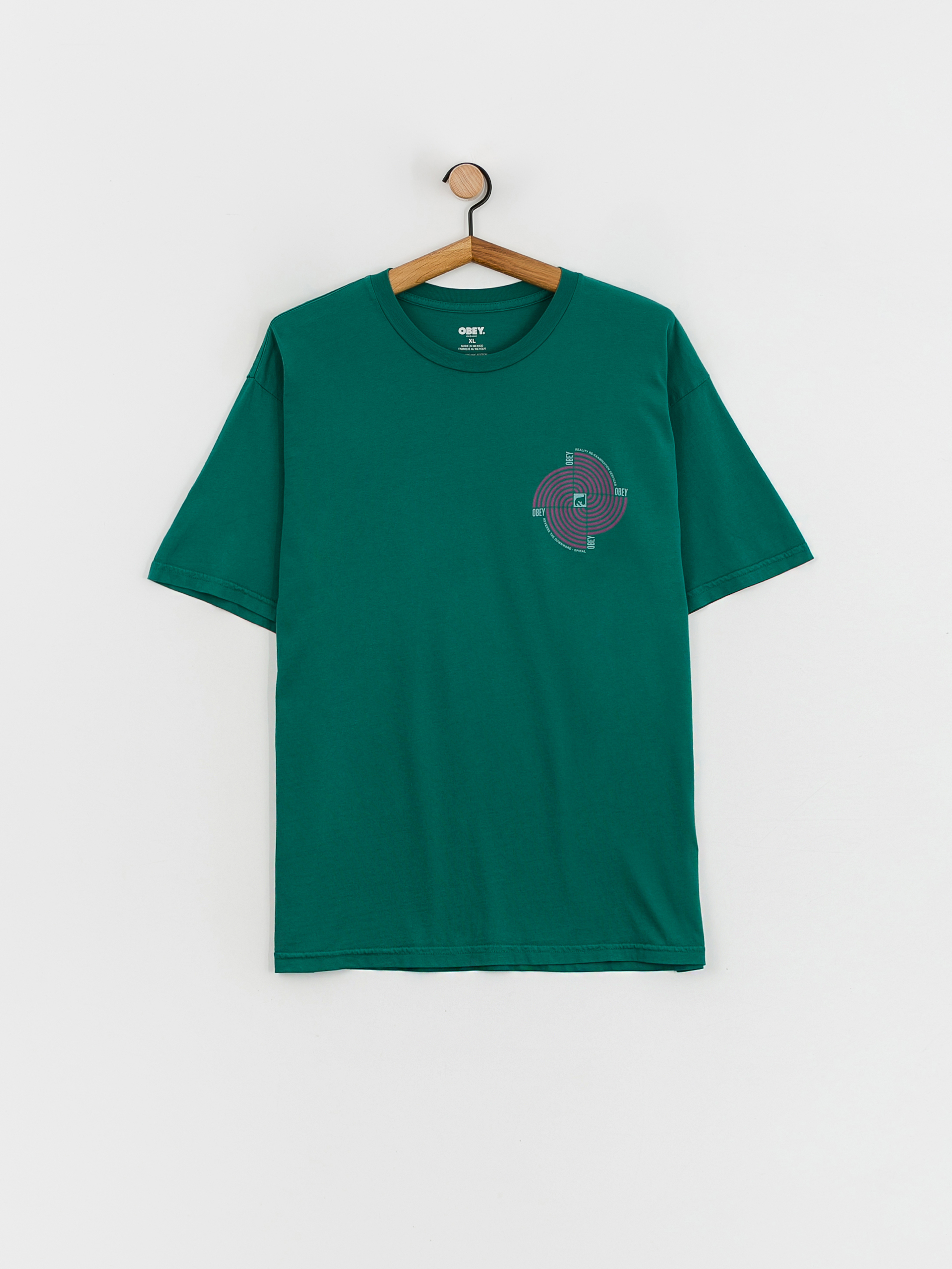 T-shirt OBEY Downward Spiral (adventure green)