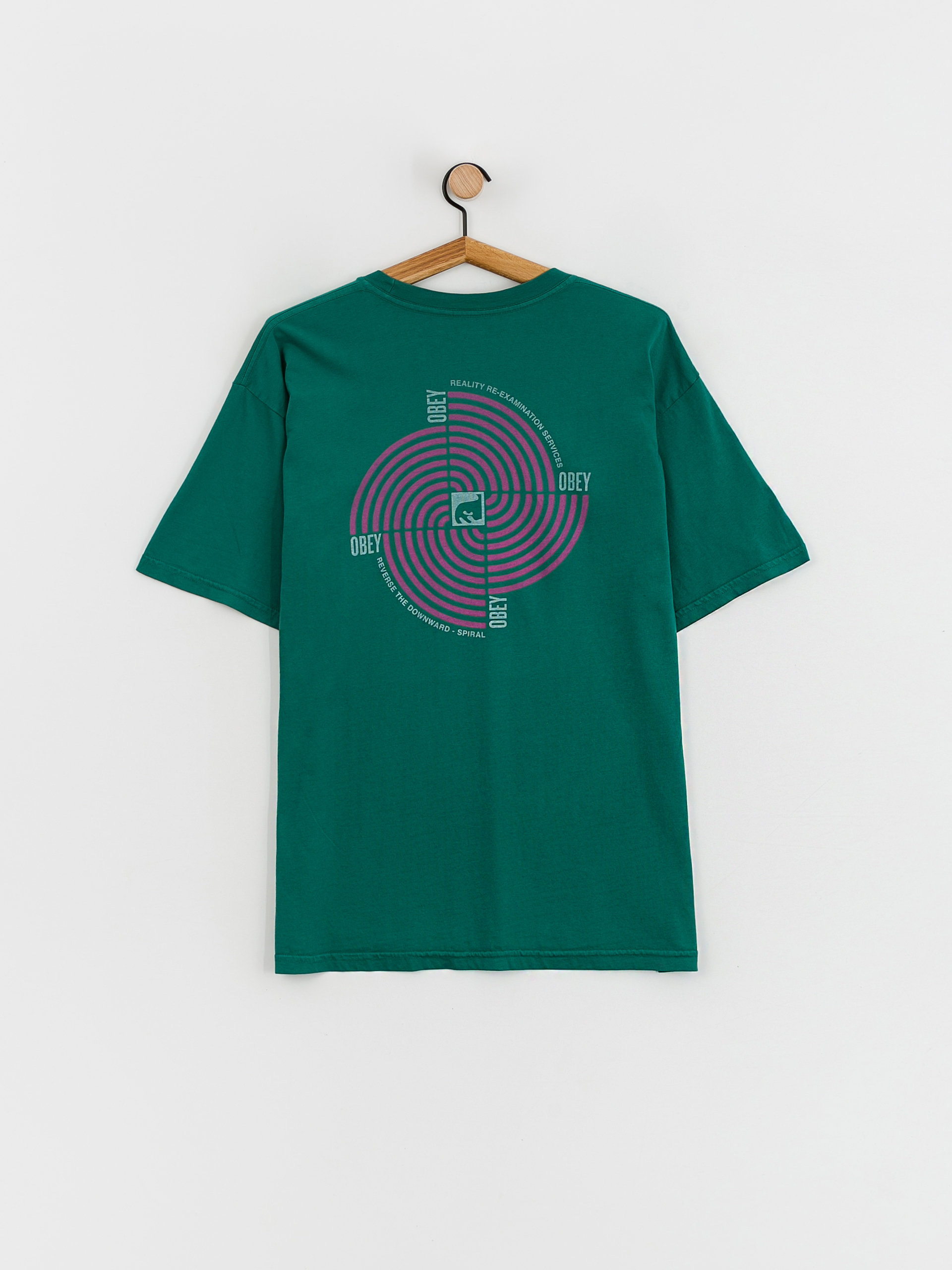T-shirt OBEY Downward Spiral (adventure green)