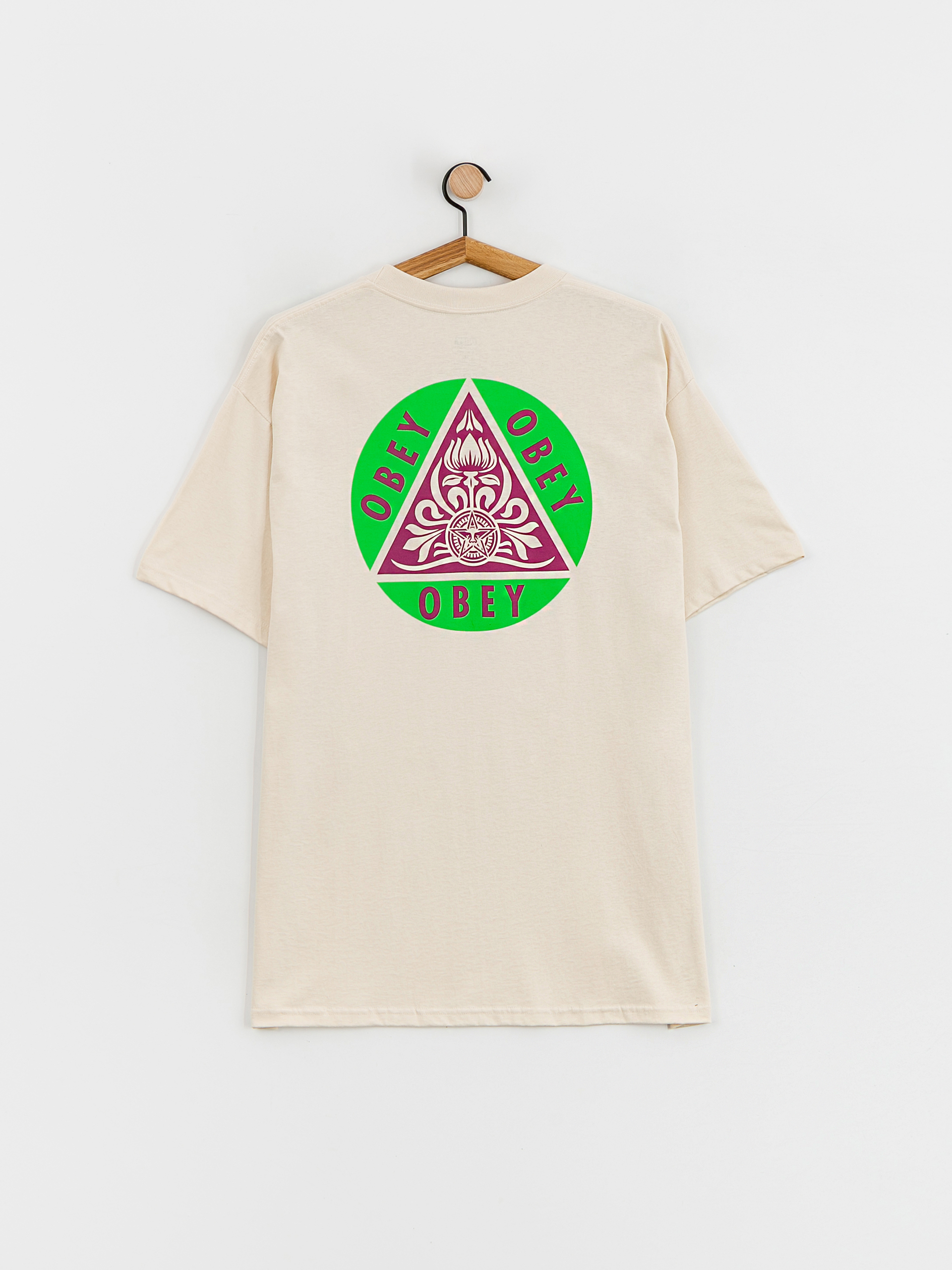 T-shirt OBEY Pyramid (cream)