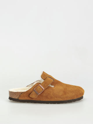 Klapki Birkenstock Boston Suede Leather Narrow Wmn (mink)