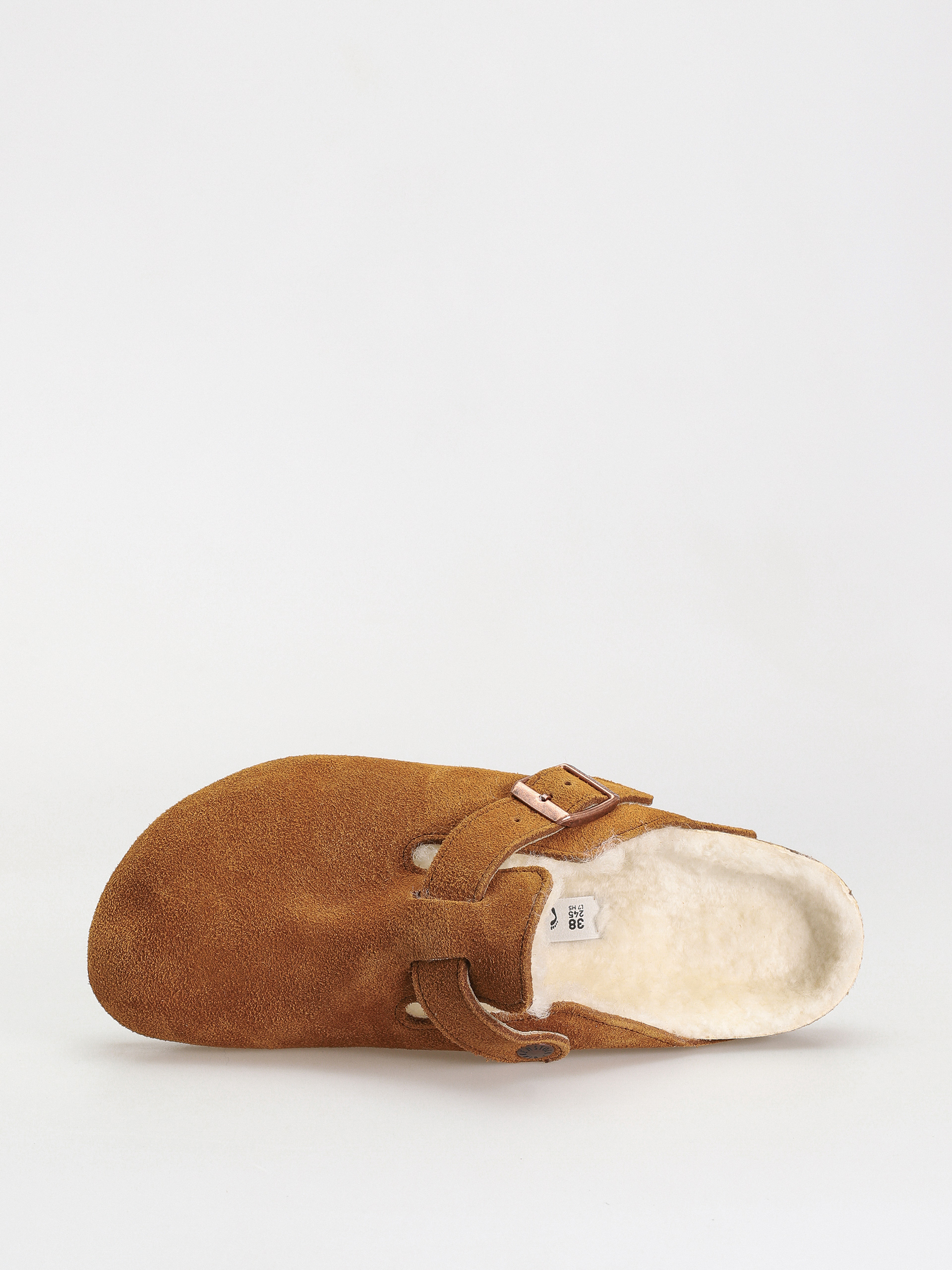 Klapki Birkenstock Boston Suede Leather Narrow Wmn (mink)