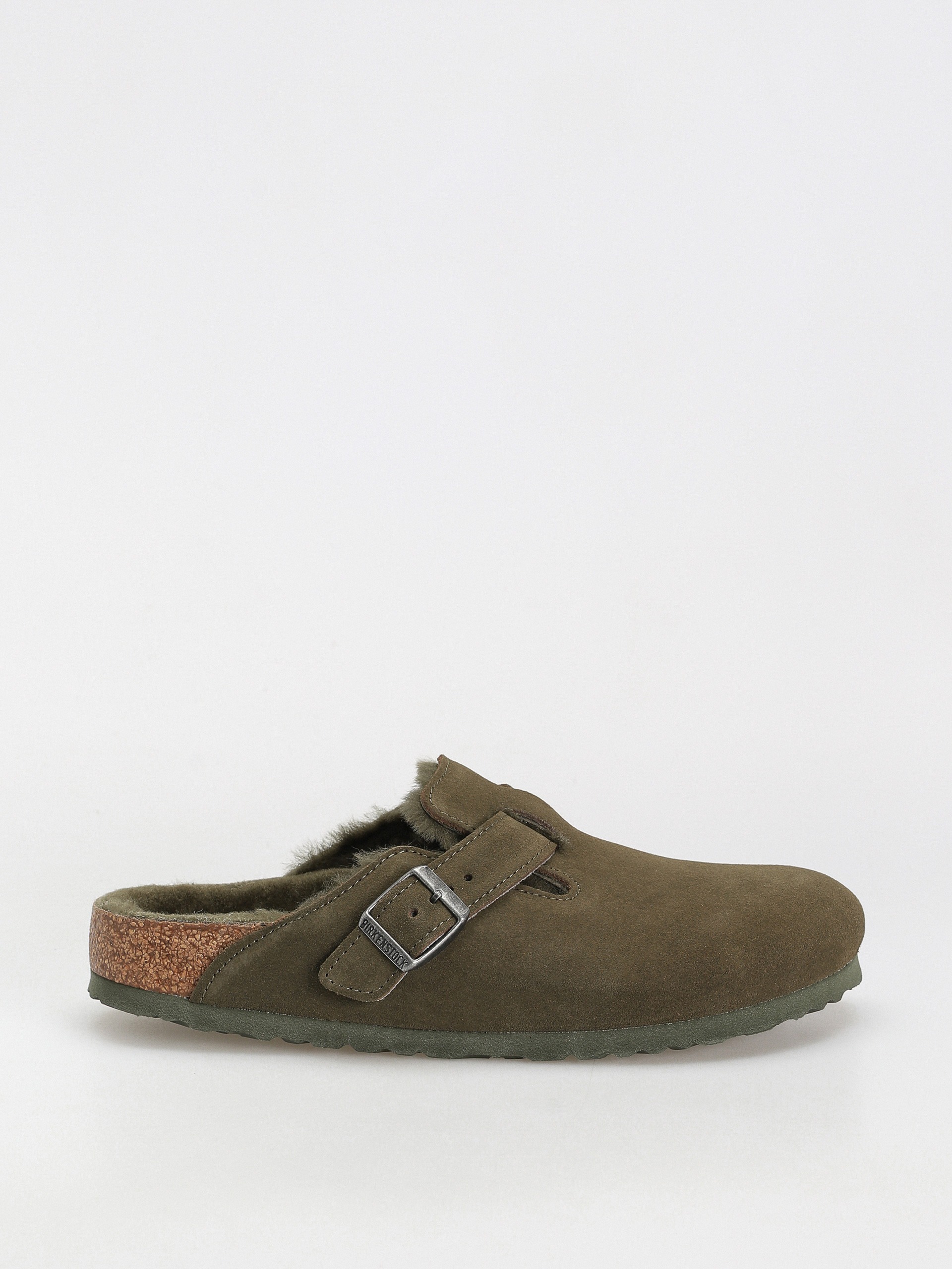 Klapki Birkenstock Boston Suede Leather Narrow Wmn (thyme)