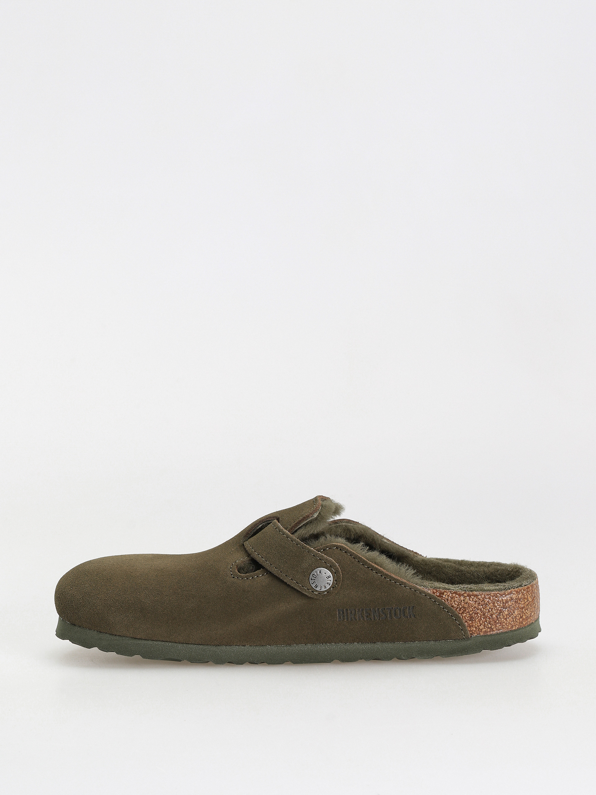 Klapki Birkenstock Boston Suede Leather Narrow Wmn (thyme)