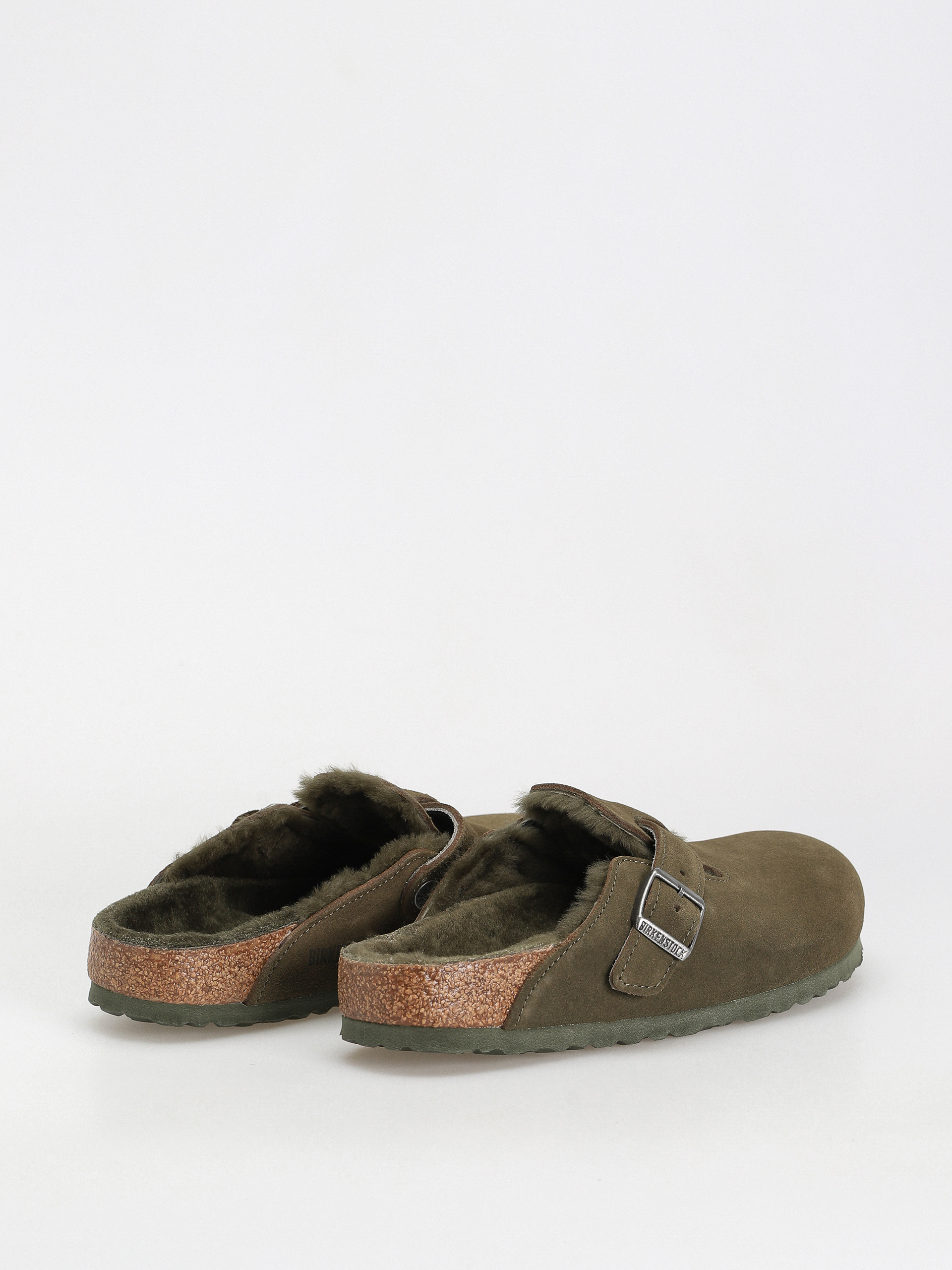 Klapki Birkenstock Boston Suede Leather Narrow Wmn (thyme)
