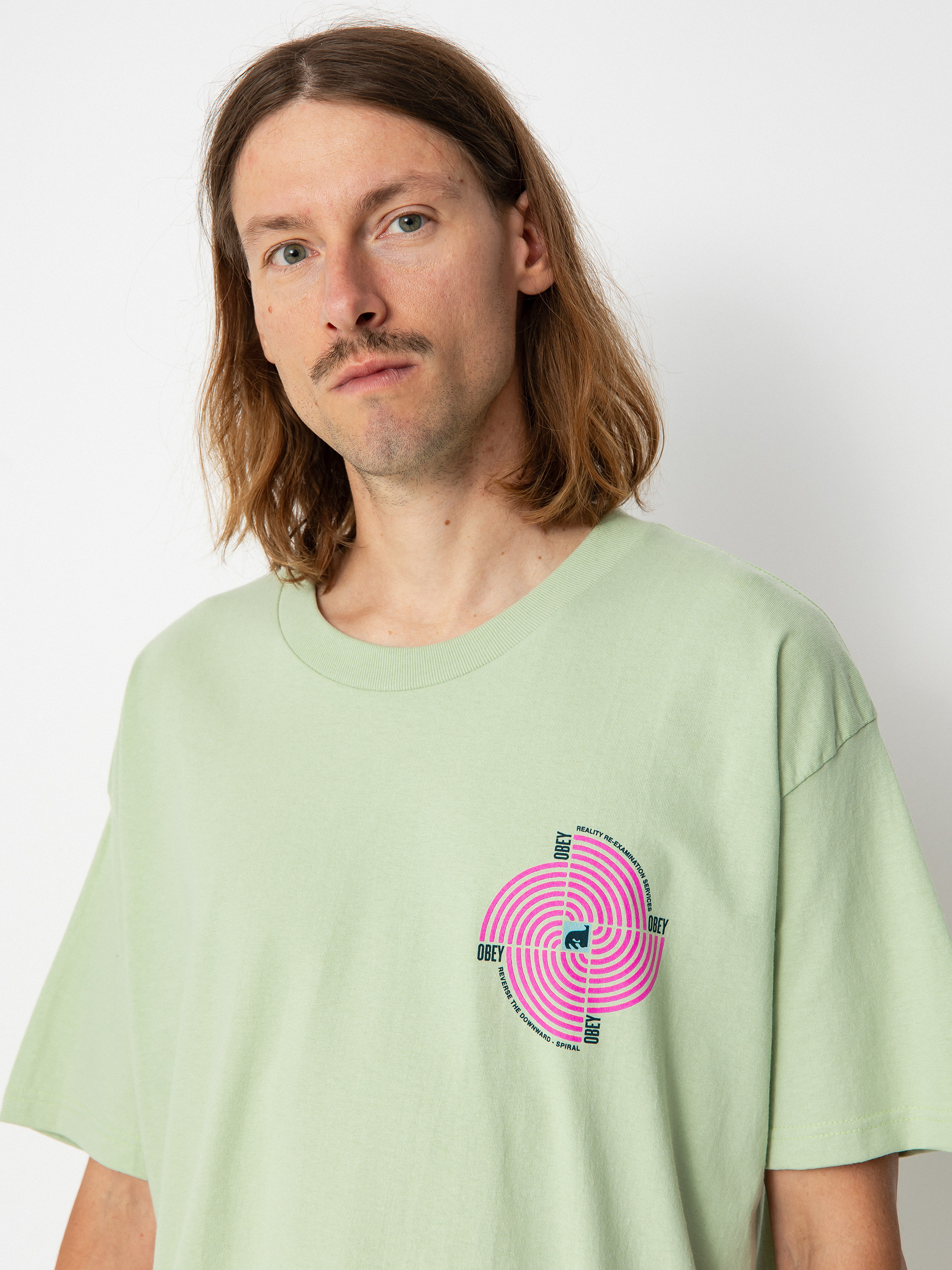 T-shirt OBEY Downward Spiral (cucumber)