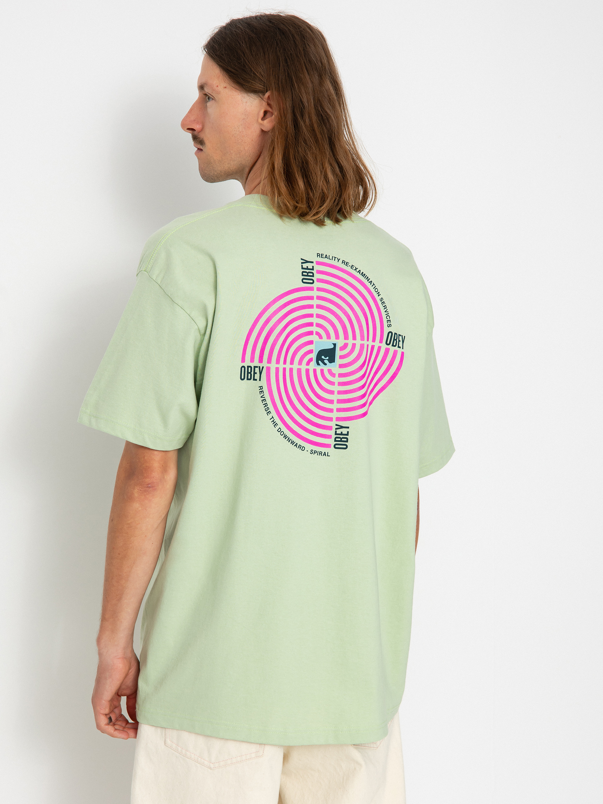 T-shirt OBEY Downward Spiral (cucumber)