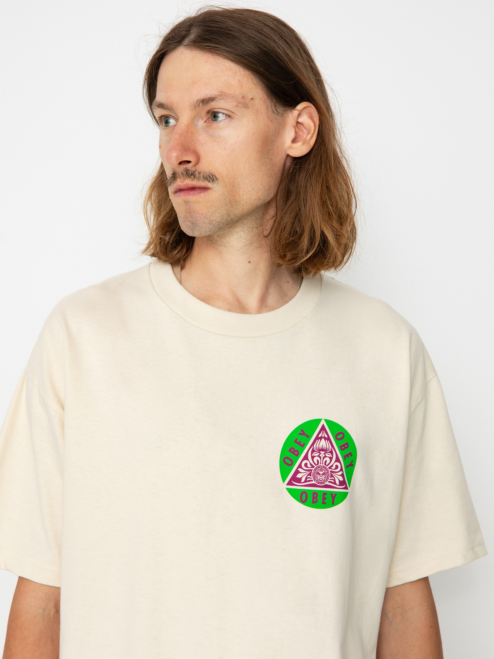T-shirt OBEY Pyramid (cream)