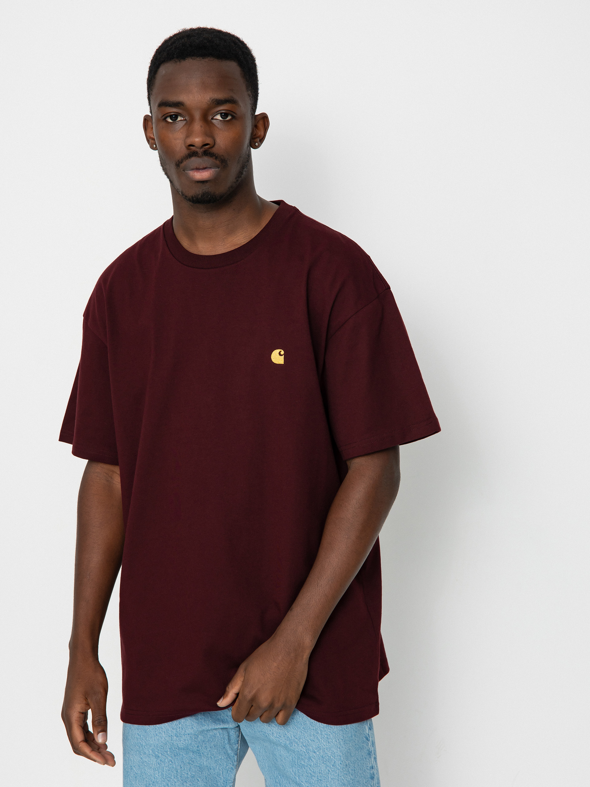 T-shirt Carhartt WIP Chase (amarone/gold)