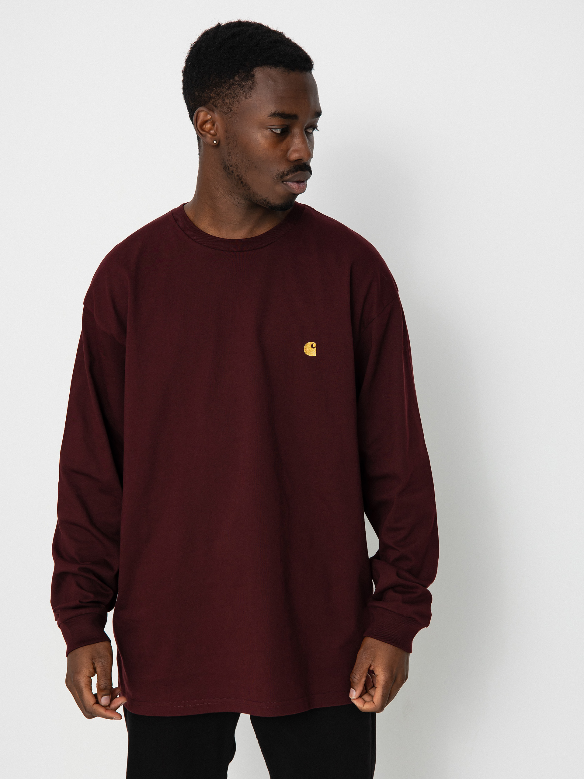 Longsleeve Carhartt WIP Chase (amarone/gold)