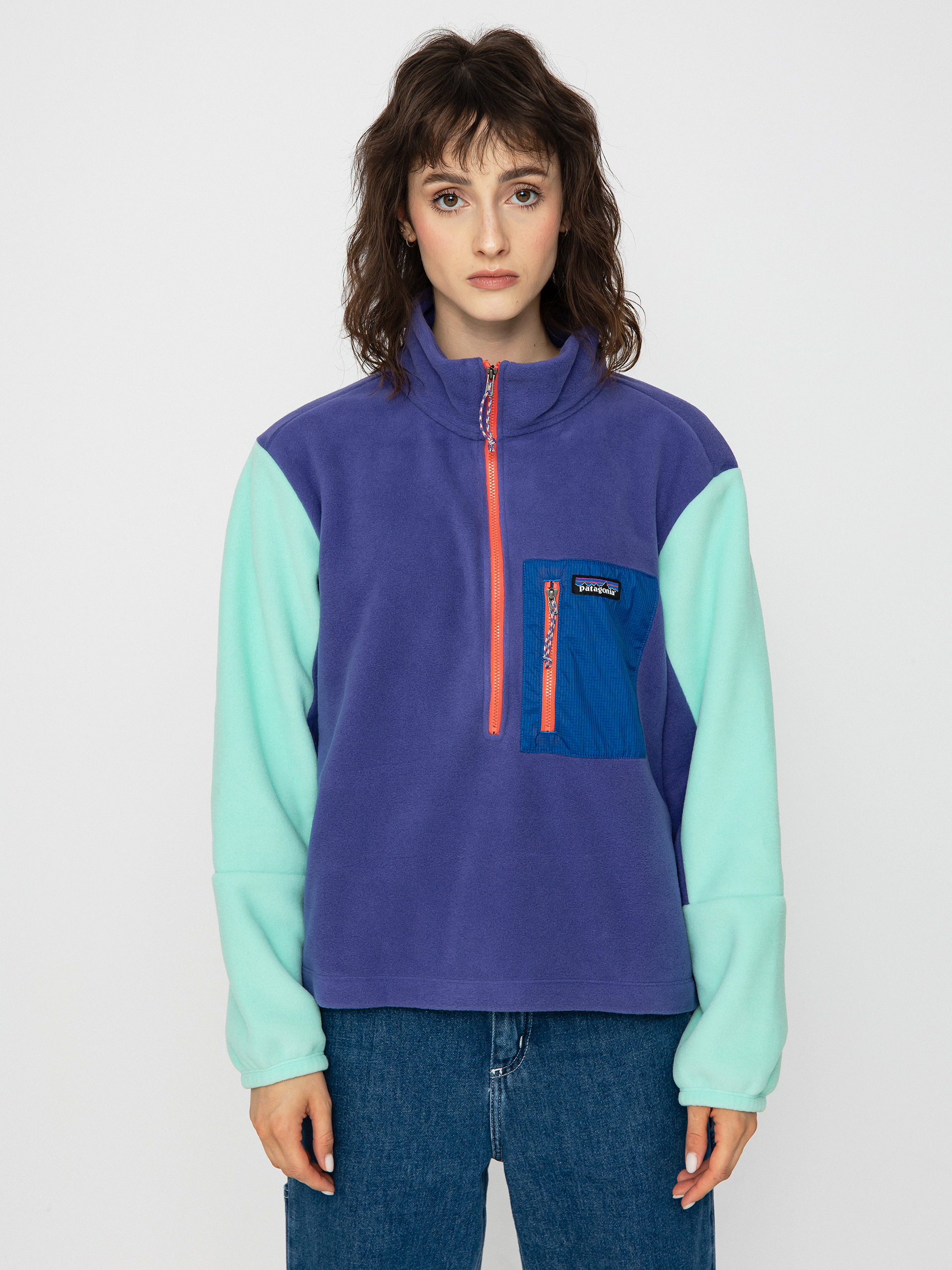 Damski Polar Patagonia Microdini 1/2 Zip (perennial purple)