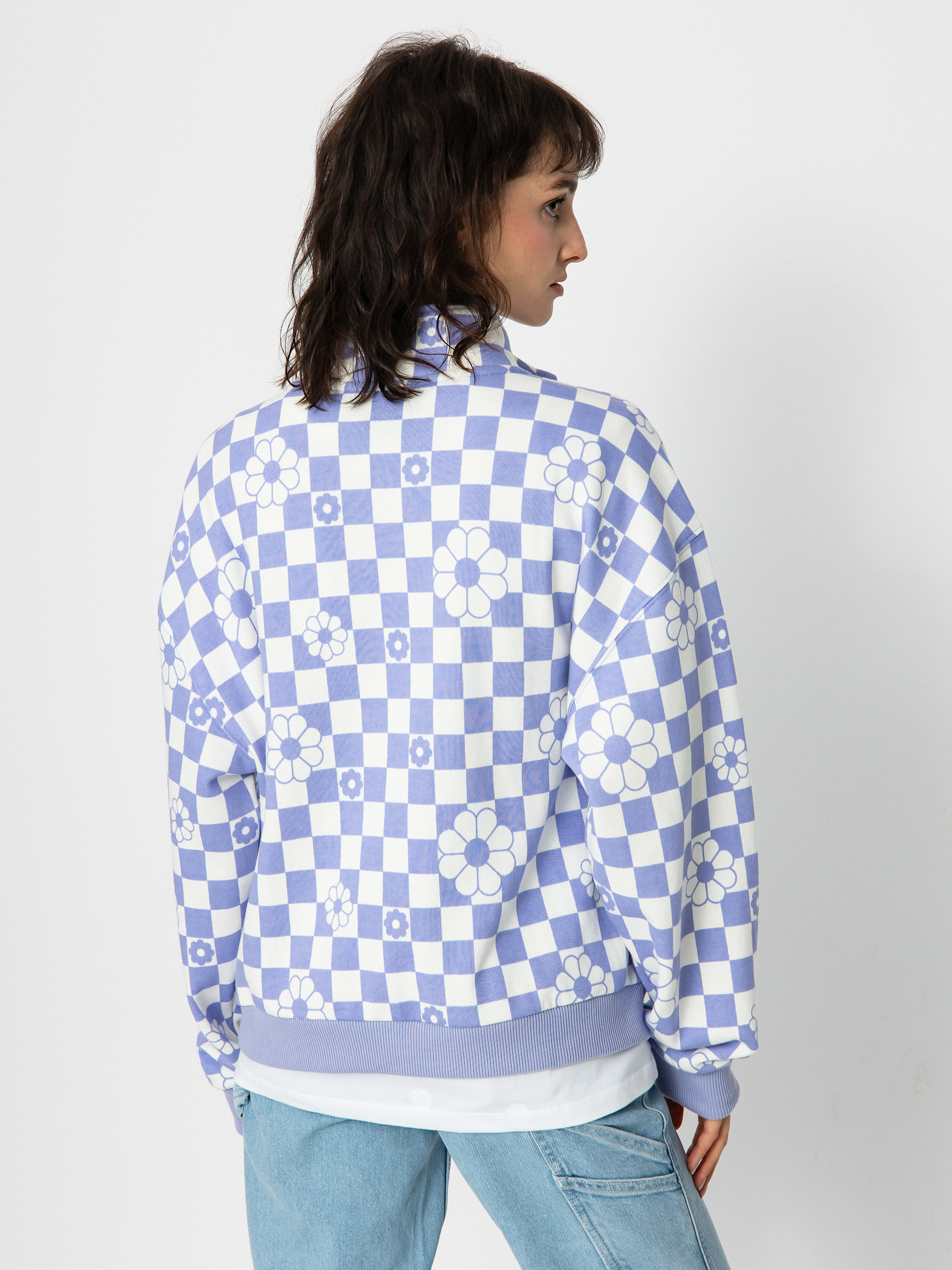 Bluza Vans Fairlands Mock Neck Wmn (floral checkerboard sweet lavender)
