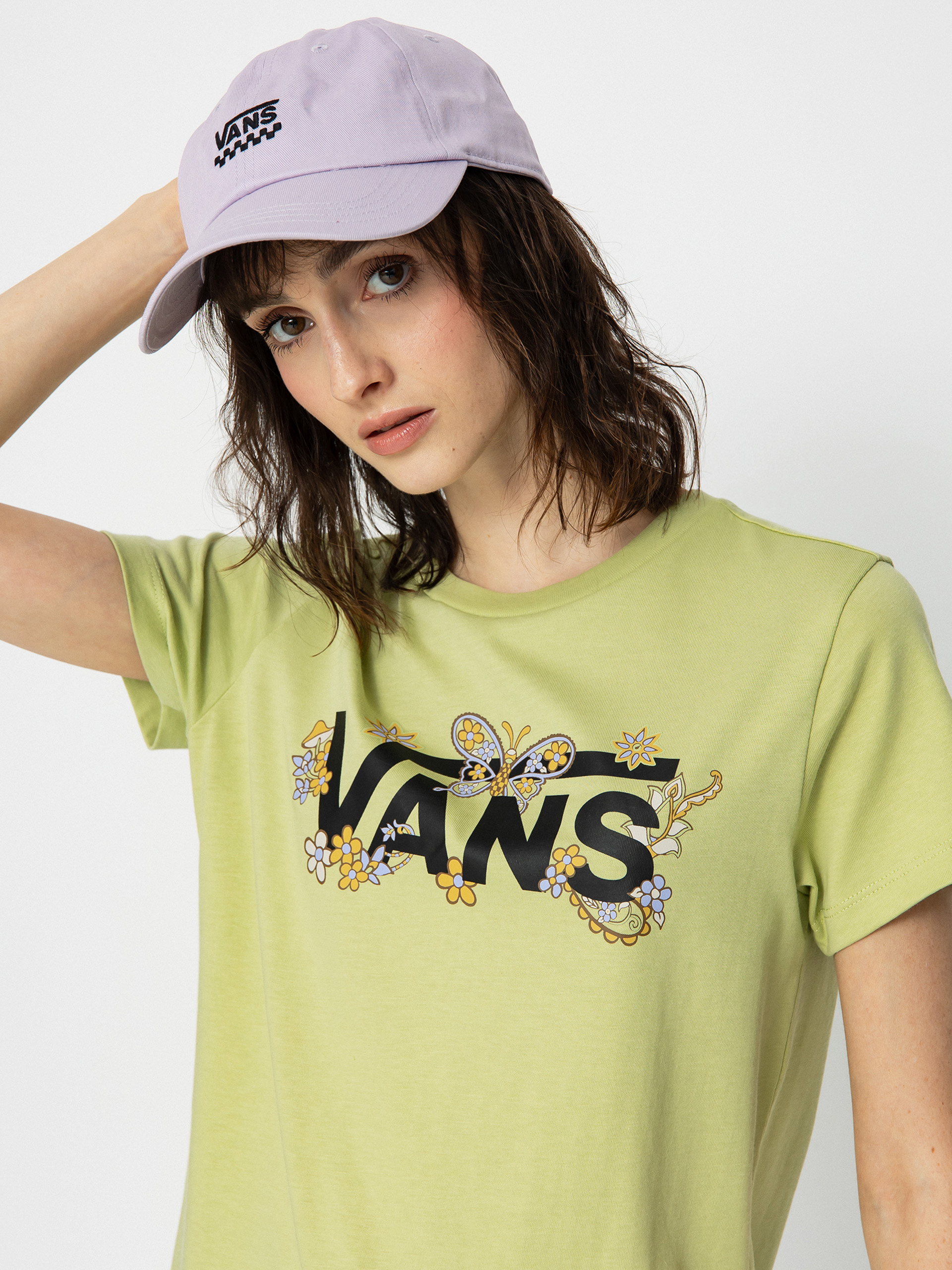 T-shirt Vans Trippy Paisley Crew Wmn (trippy paisley floral winter pear)
