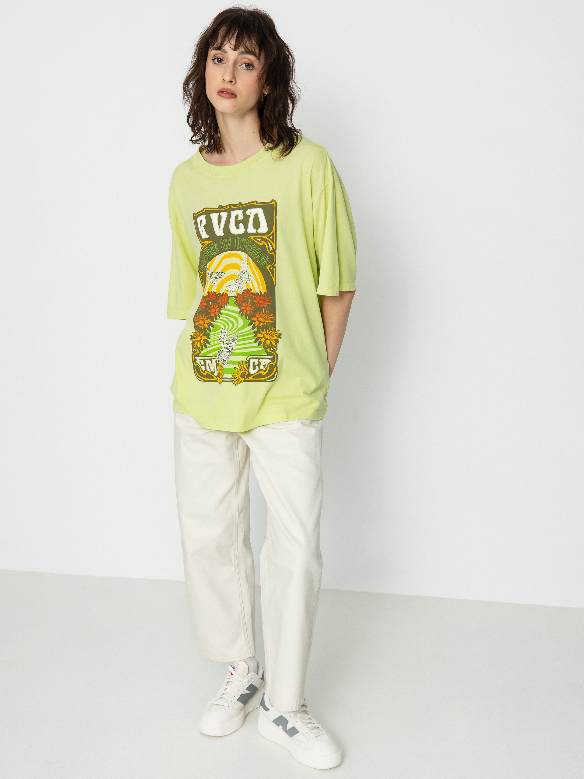 T-shirt RVCA Swirl Anyday Wmn (vivid chartreuse/solid)