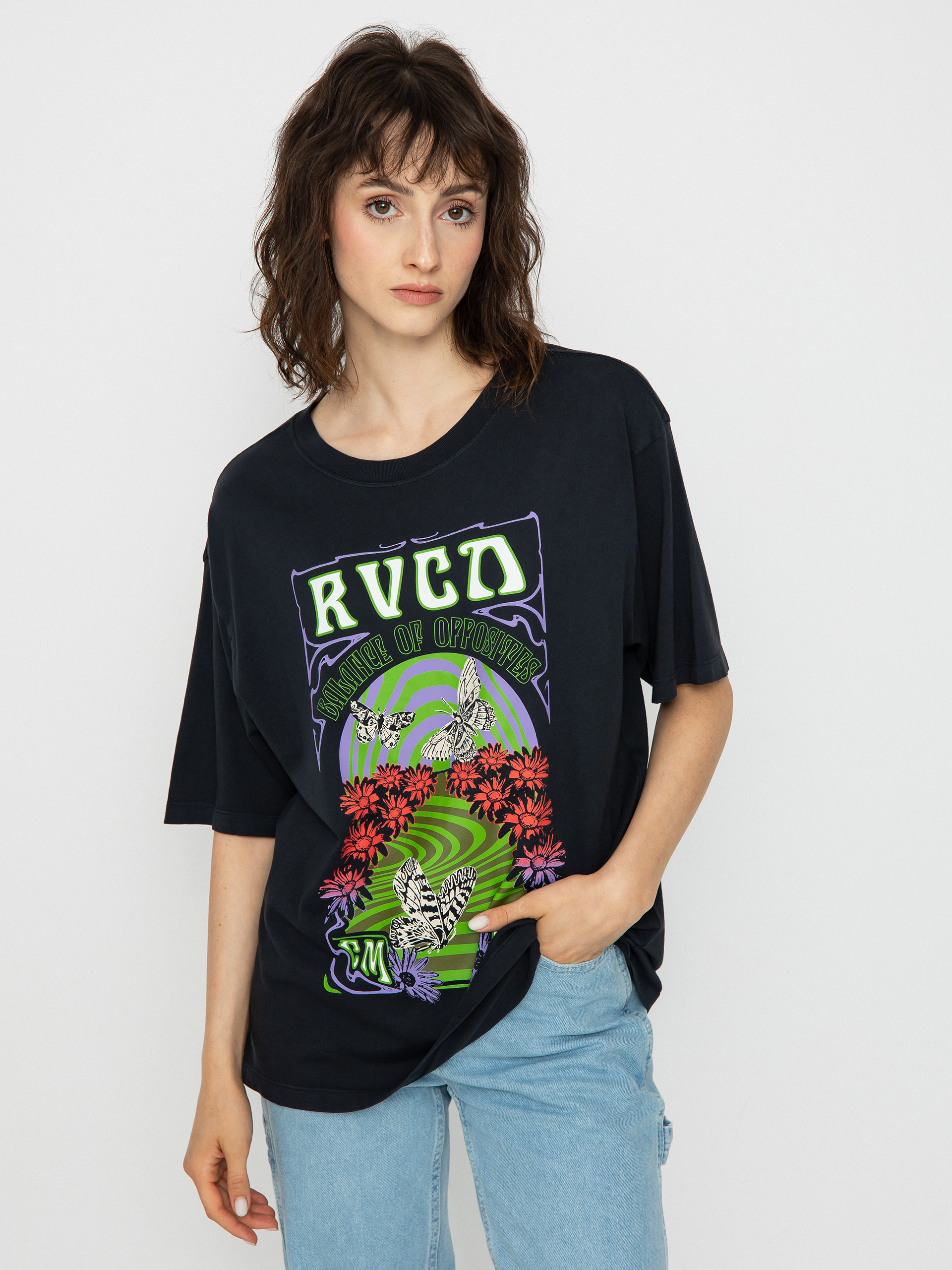 T-shirt RVCA Swirl Anyday Wmn (red/vivid blue)