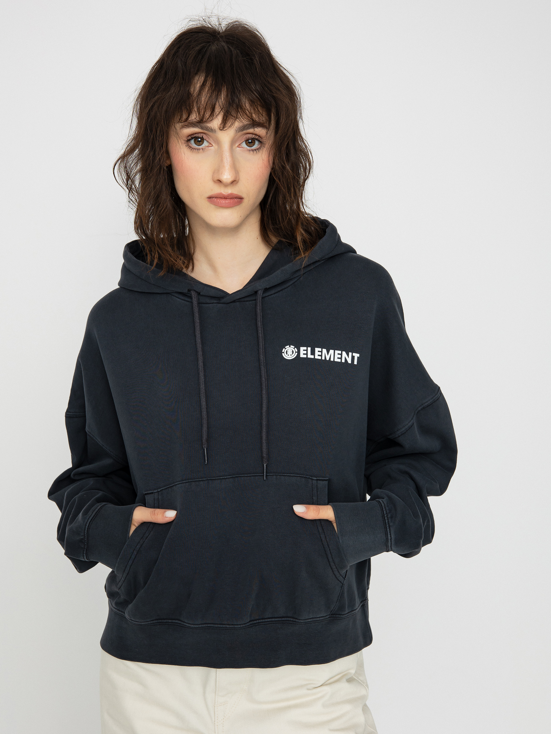 Bluza z kapturem Element Logo HD Wmn (flint black)