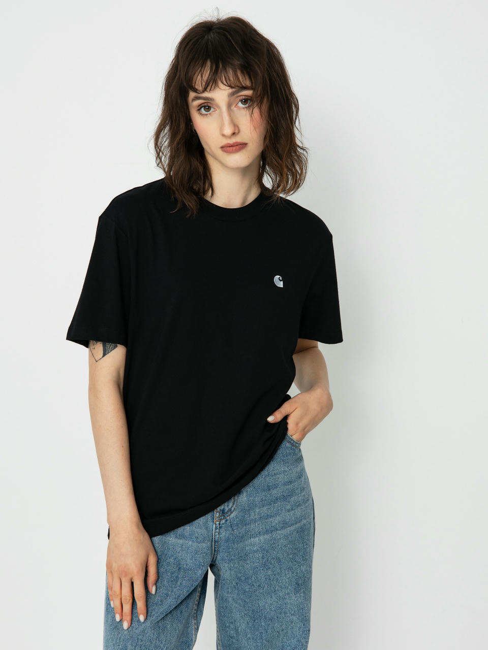 T-shirt Carhartt WIP Casey Wmn (black/silver)