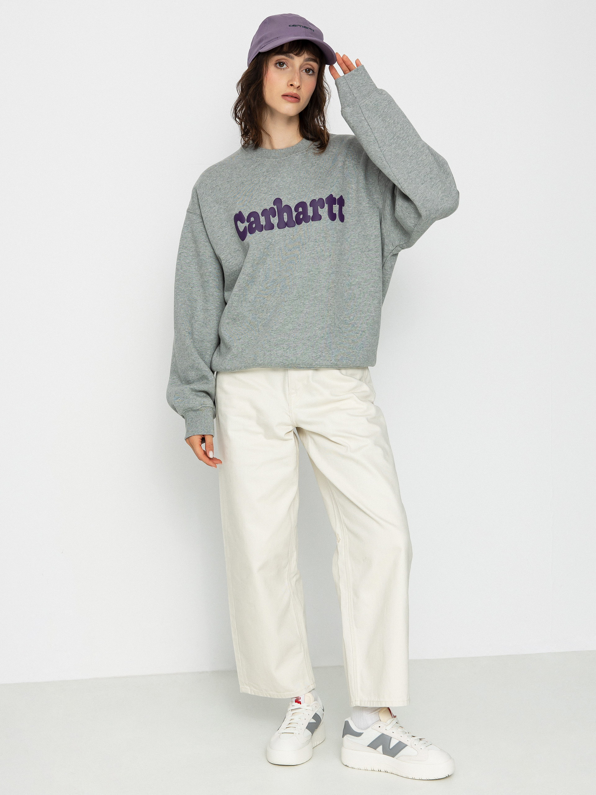 Bluza Carhartt WIP Bubbles Wmn (grey heather/cassis)