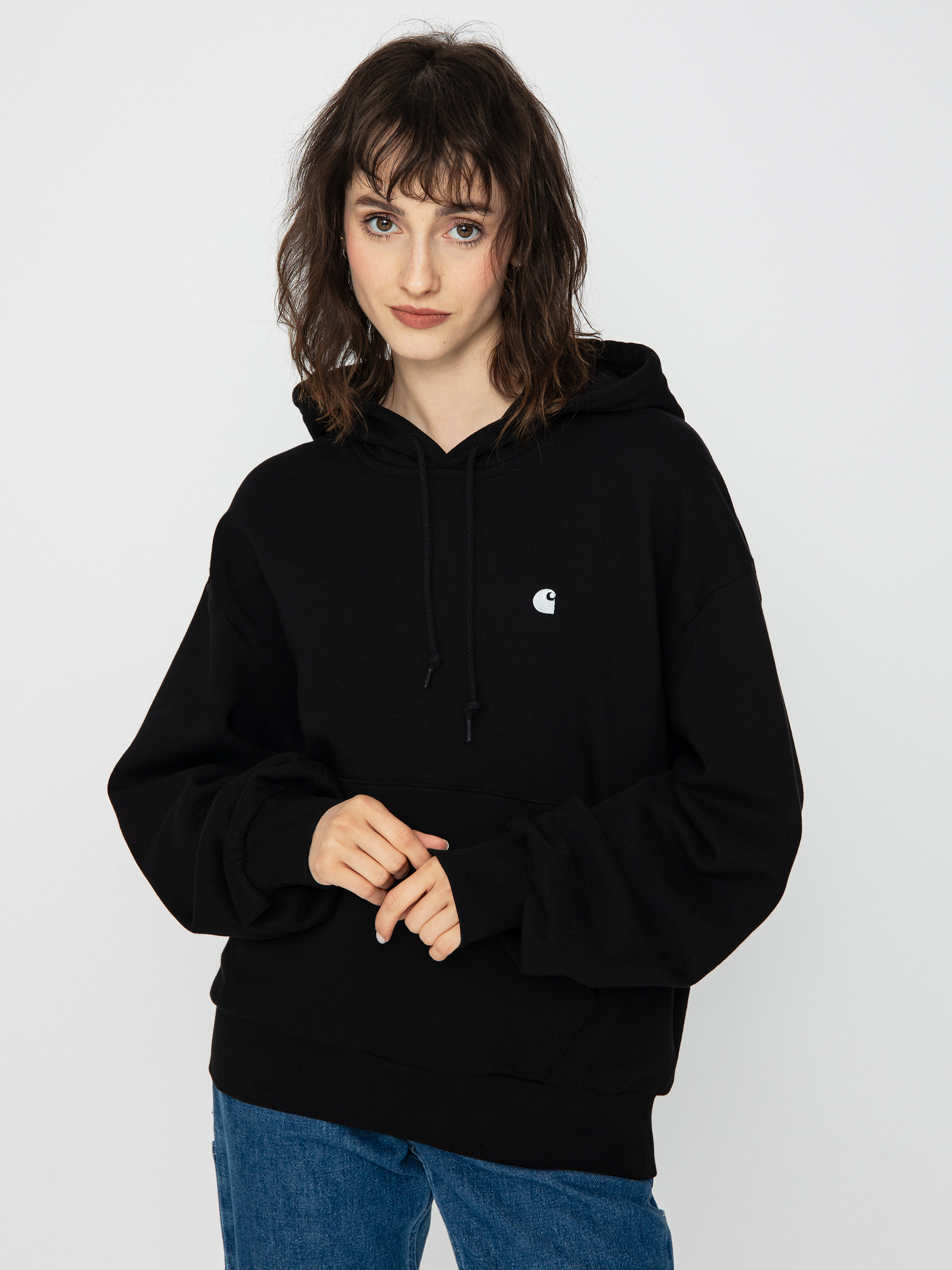 Bluza z kapturem Carhartt WIP Casey HD Wmn (black/silver)