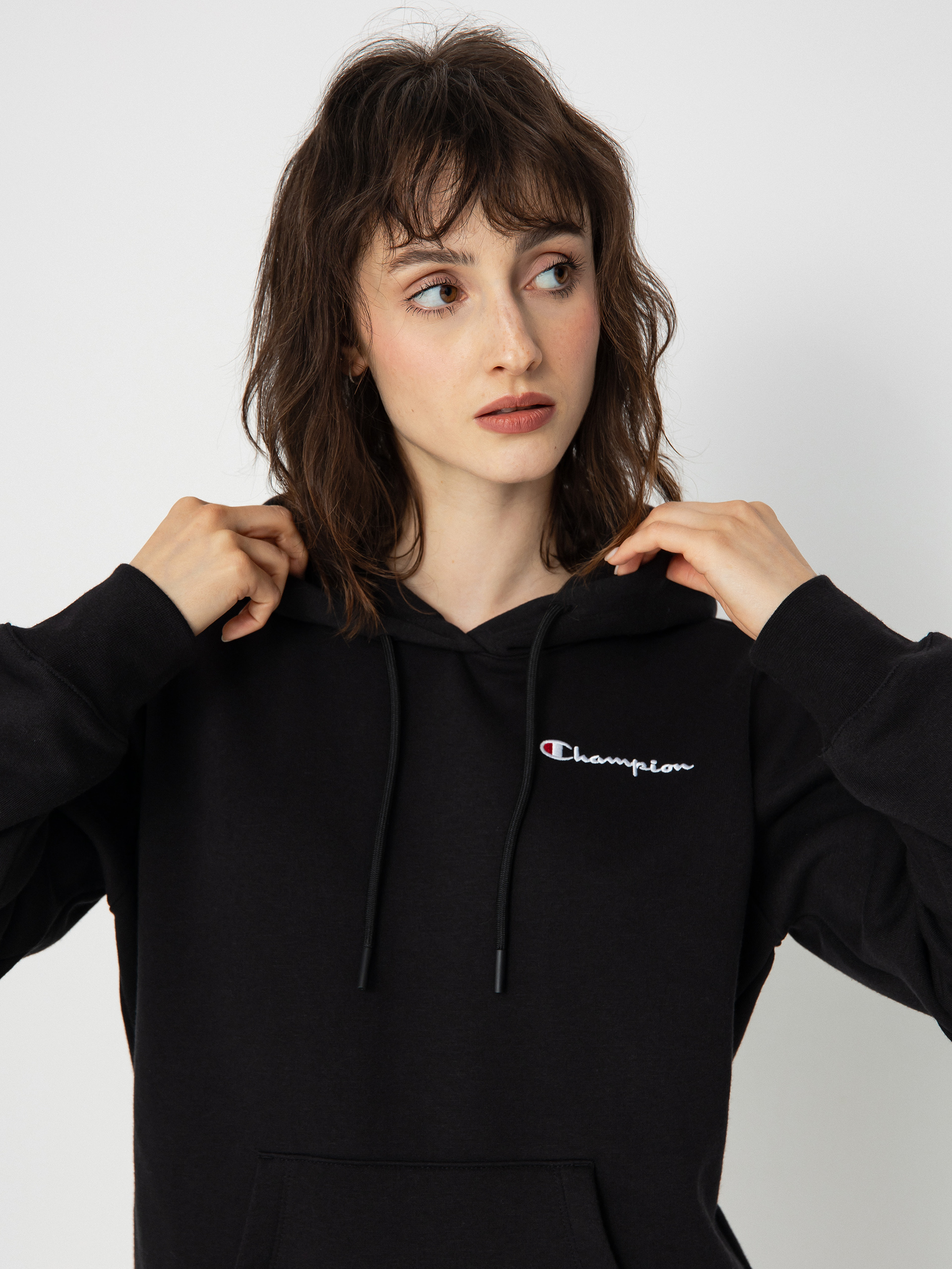 Bluza z kapturem Champion Legacy Hooded Sweatshirt 116580 Wmn - czarny (nbk)