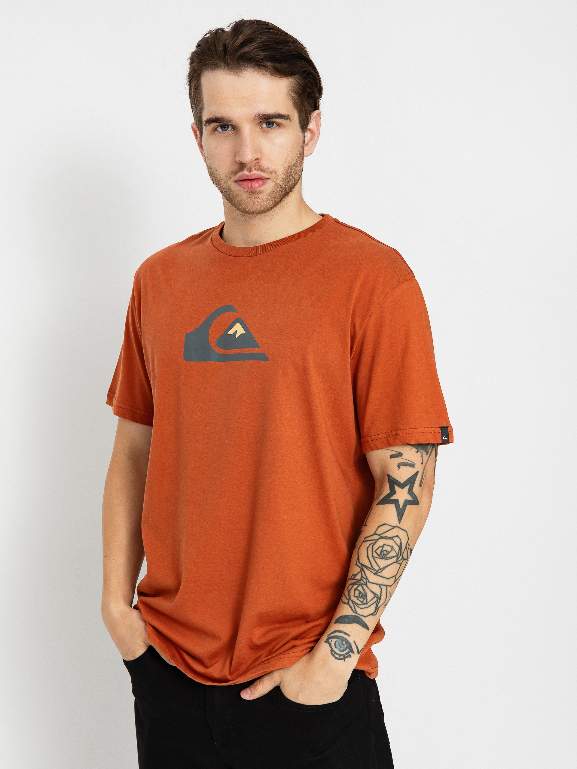 T-shirt Quiksilver Comp Logo (baked clay)
