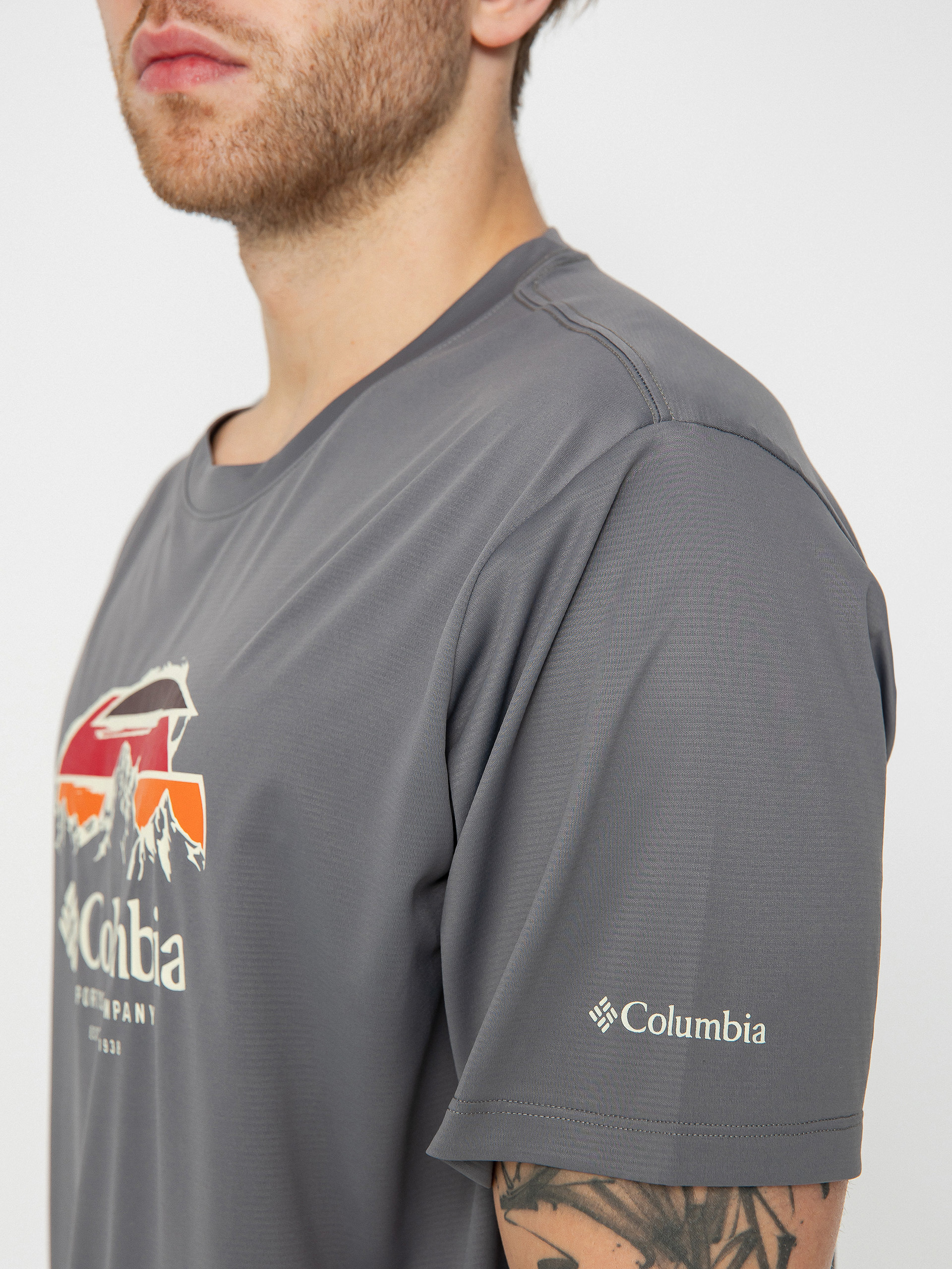 T-shirt Columbia Hike Graphic (city grey/hikers haven graphic)