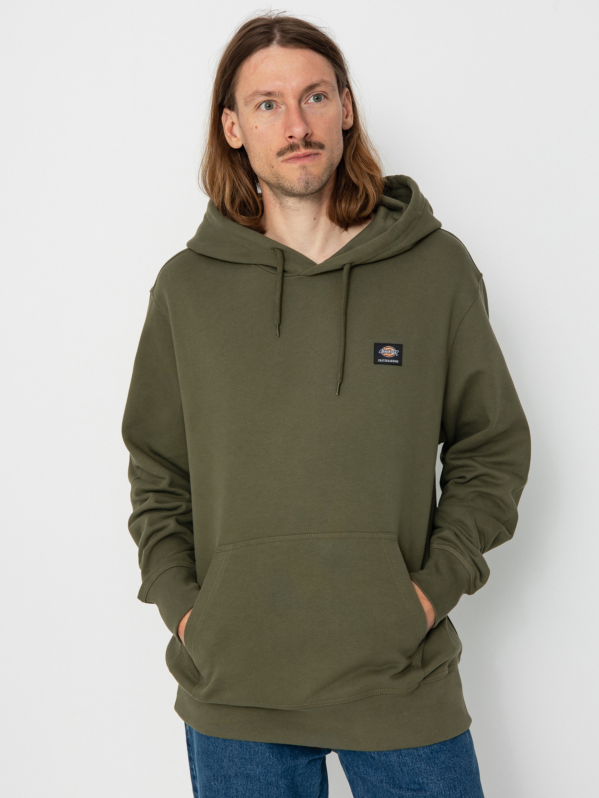 Суитшърт с качулка Dickies Mount Vista HD (dark olive)