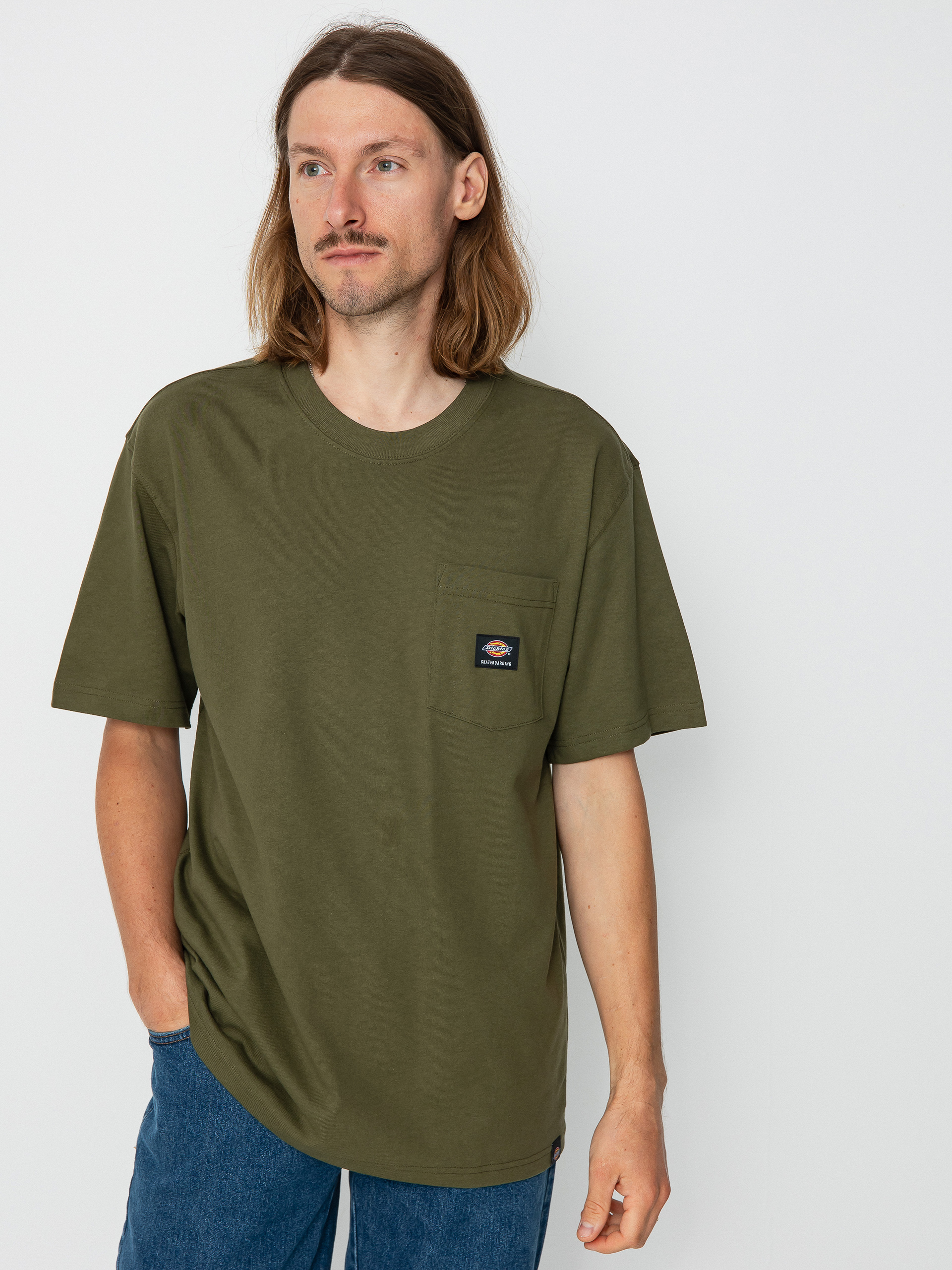 T-shirt Dickies Mount Vista Pocket (dark olive)
