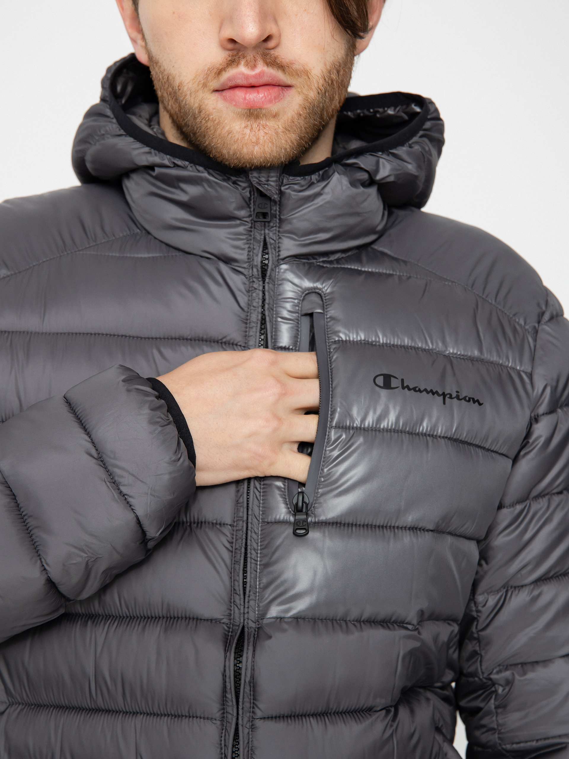 Kurtka Champion Legacy Hooded Jacket 219184 (ebn/nbk)