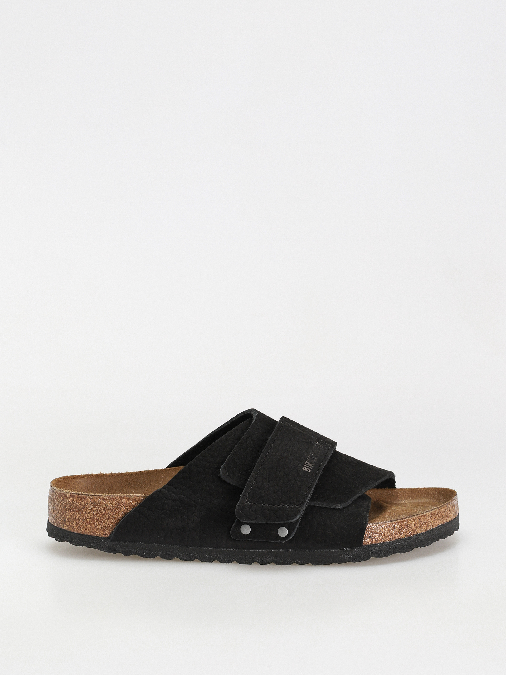 Klapki Birkenstock Kyoto Nubuck Leather (desert dust black)