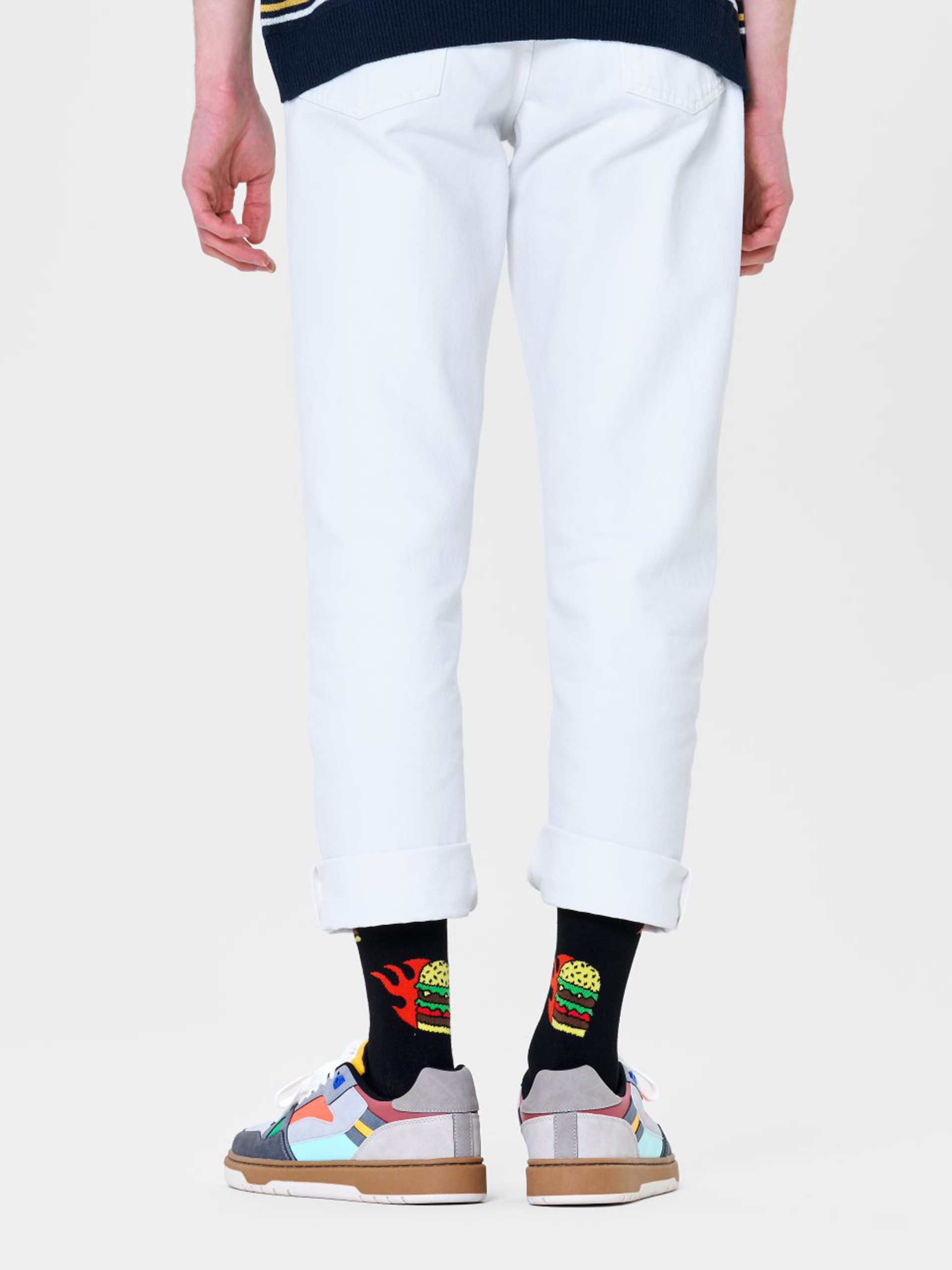 Skarpetki Happy Socks Flaming Burger (black)