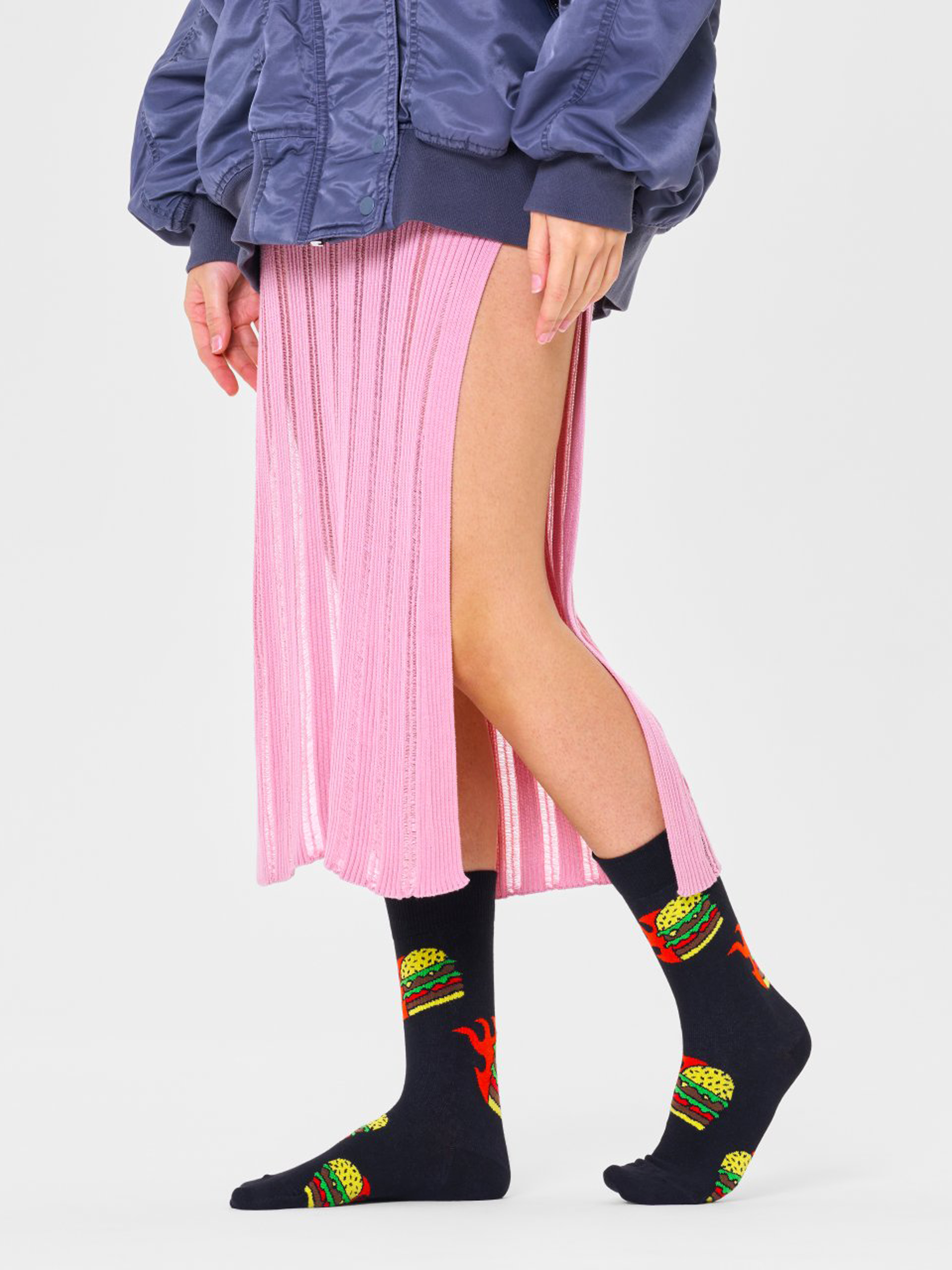 Skarpetki Happy Socks Flaming Burger (black)