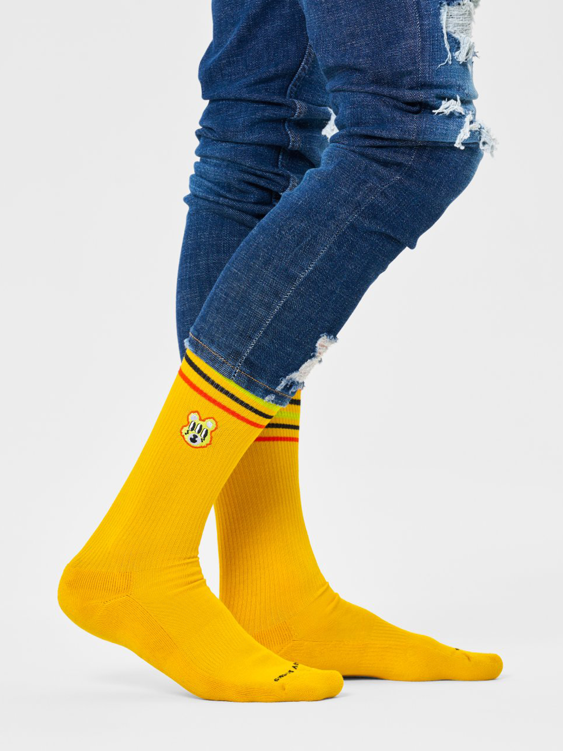 Skarpetki Happy Socks Bear With Me Crew (yellow)