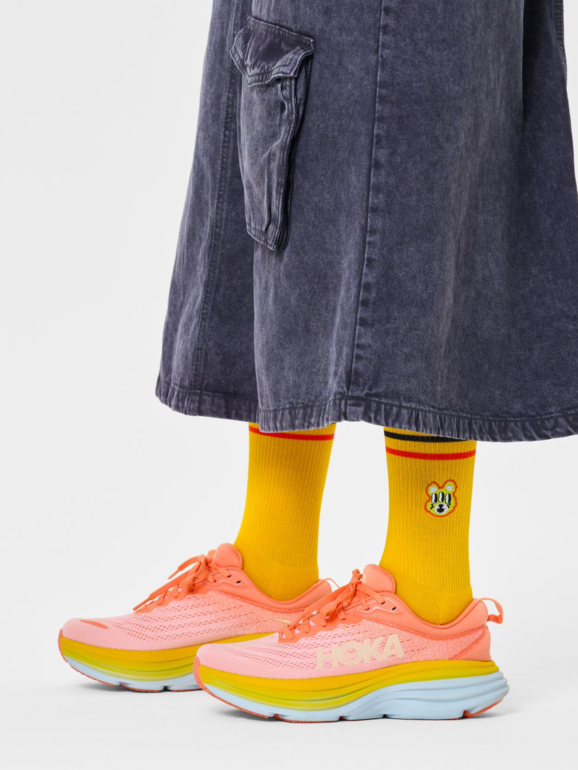 Skarpetki Happy Socks Bear With Me Crew (yellow)