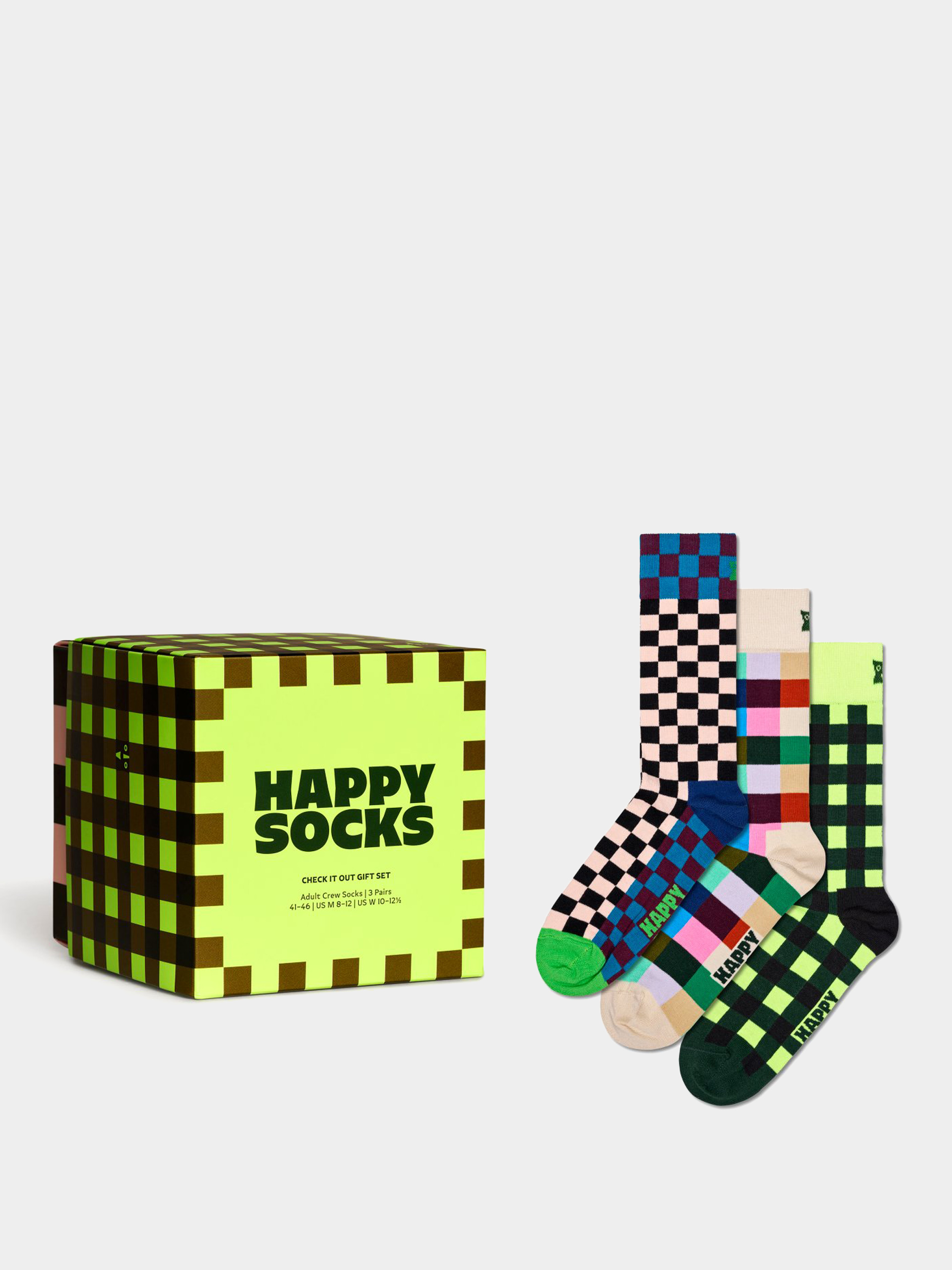 Skarpetki Happy Socks 3 Pack Check It Outs Gift Set (multi)
