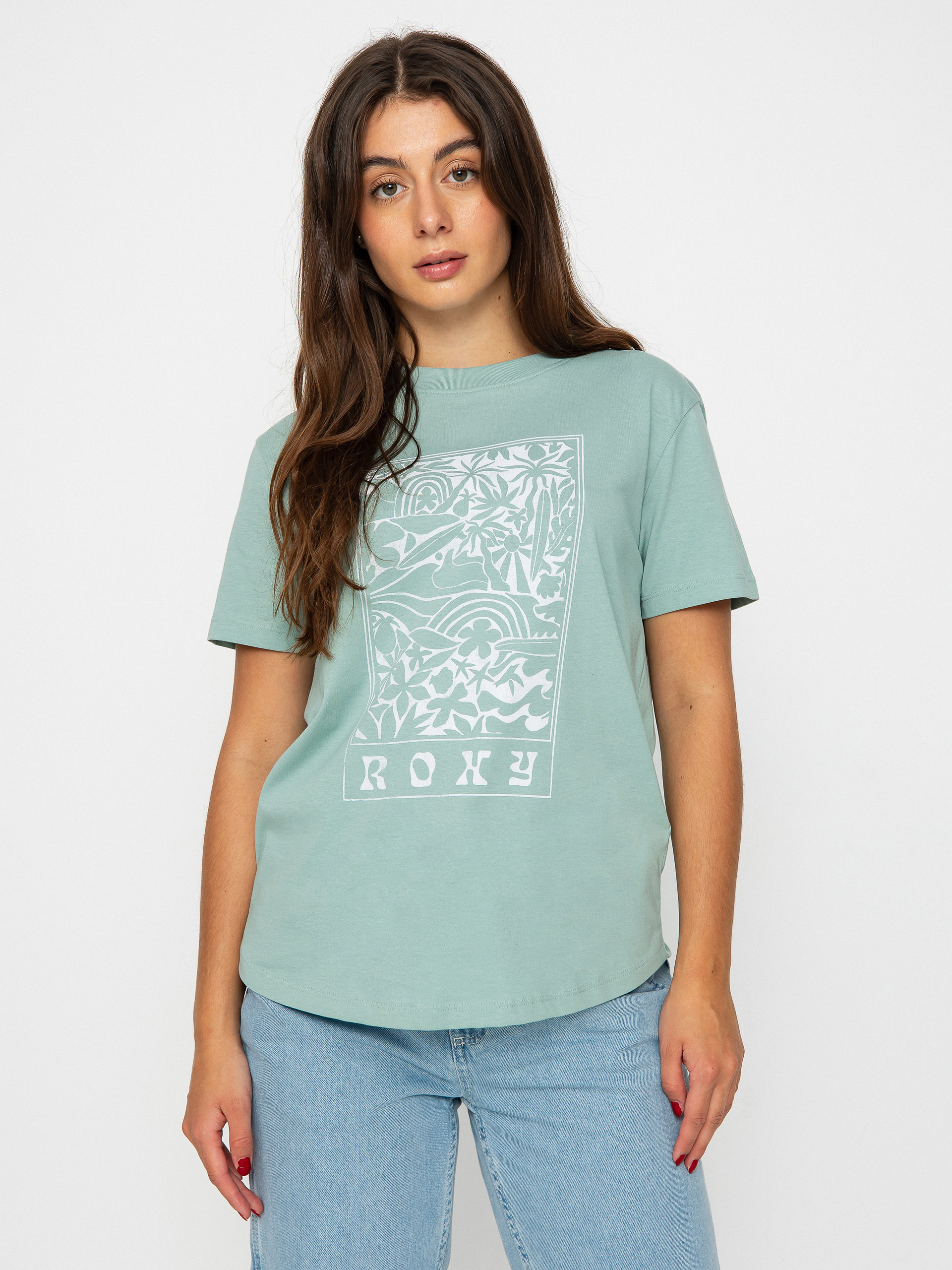 T-shirt Roxy The Beach Sand Wmn (blue surf)