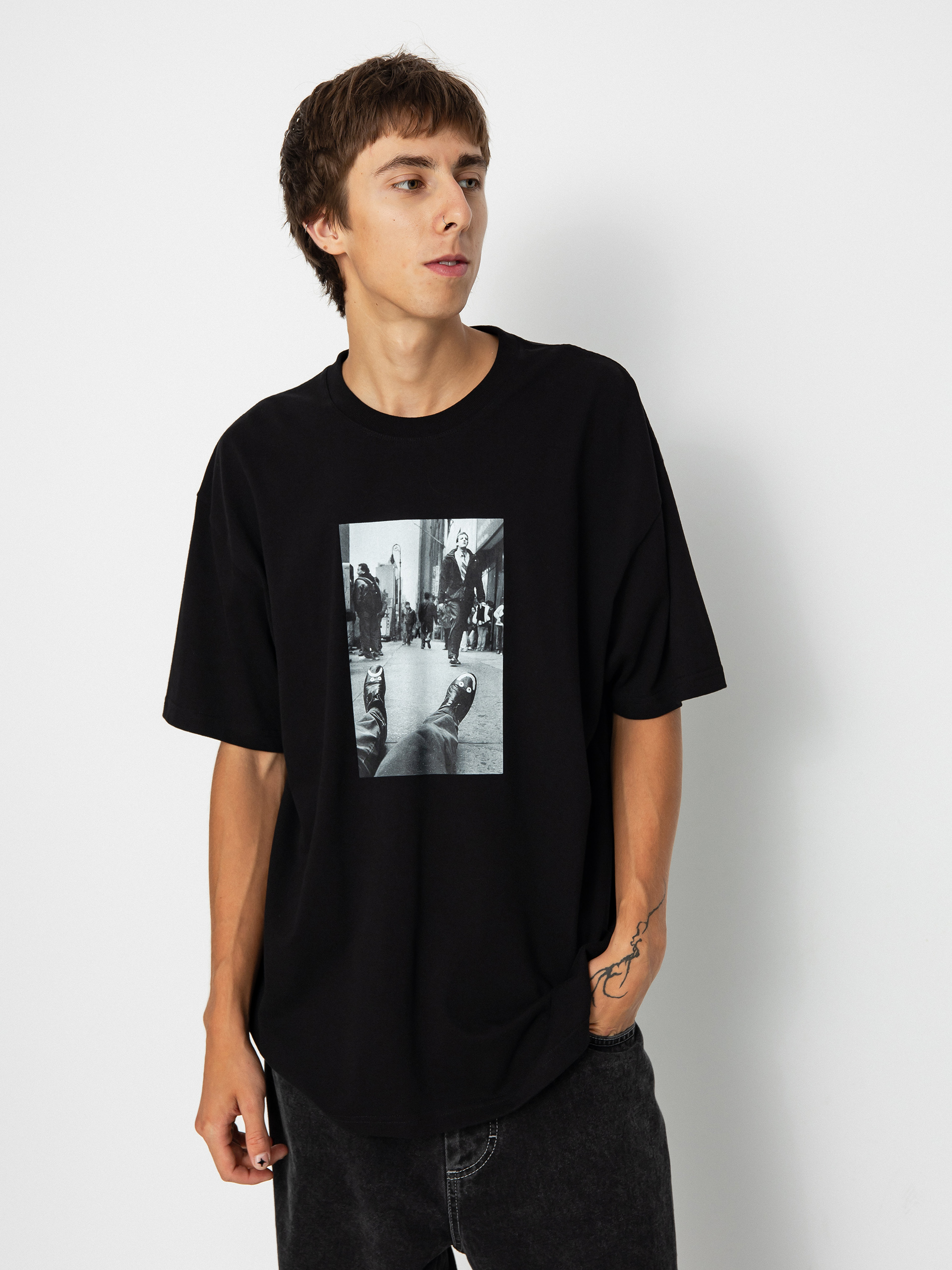 T-shirt Polar Skate Happy Sad (black)