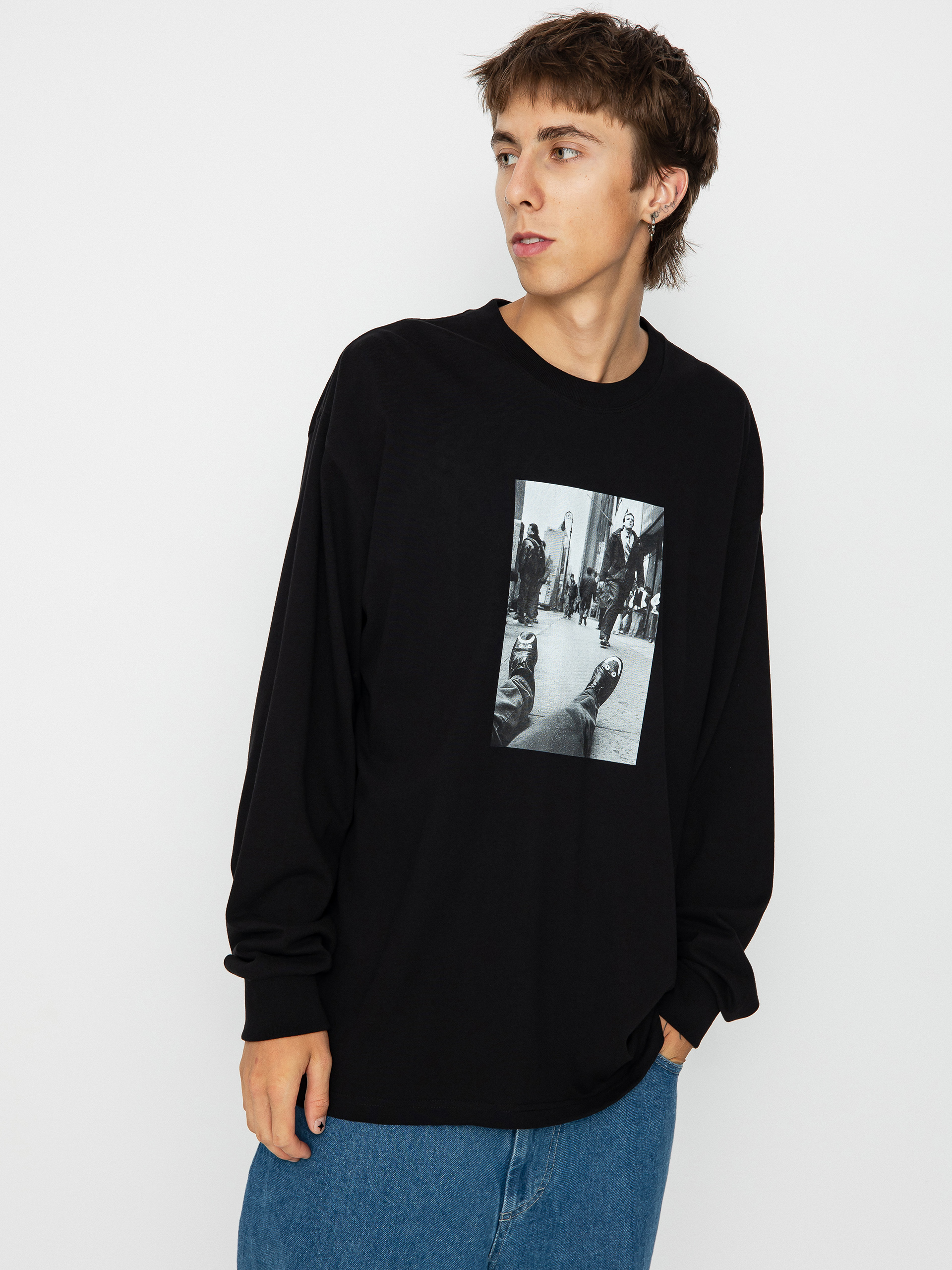 Longsleeve Polar Skate Happy Sad (black)