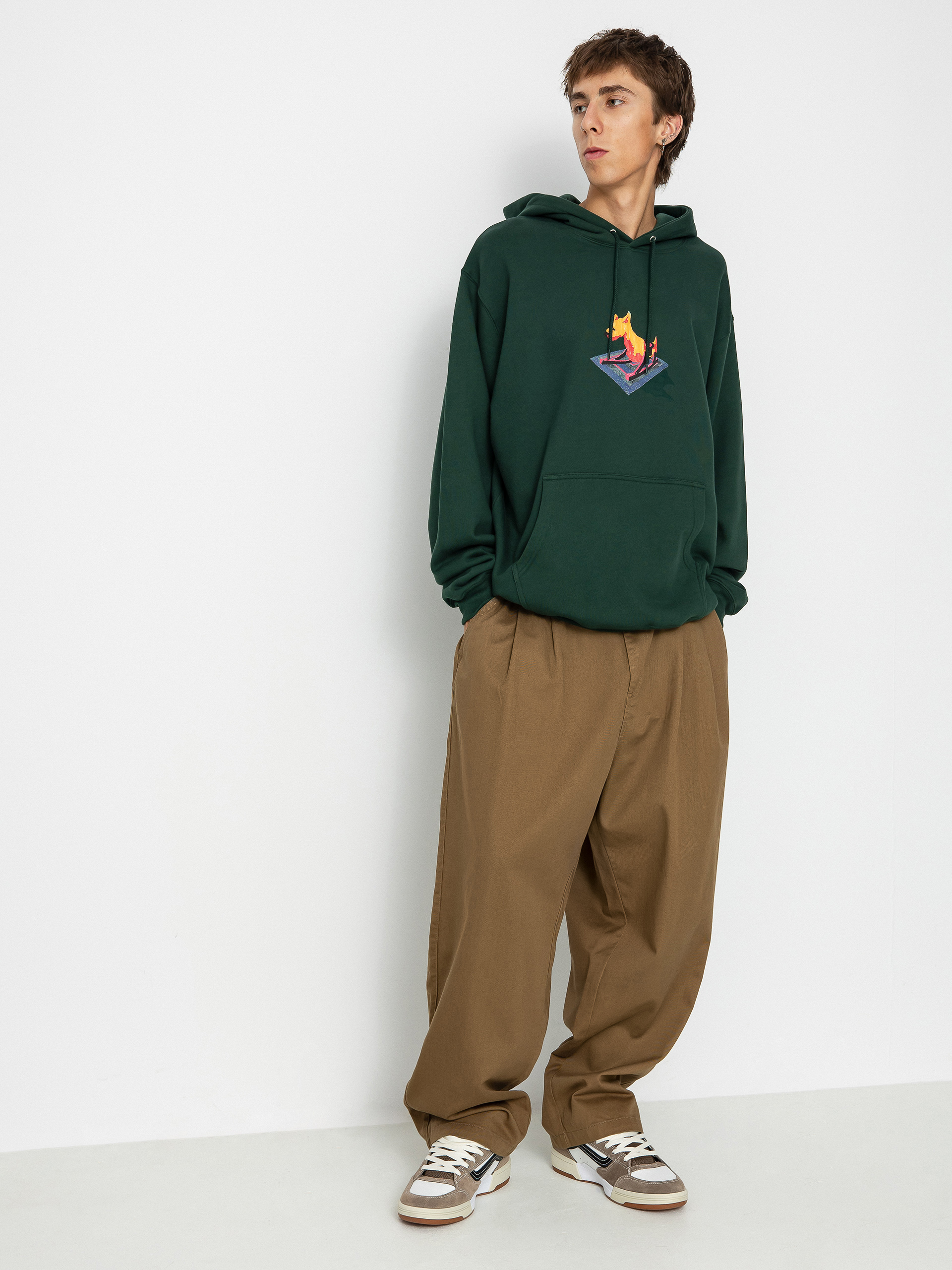 Bluza z kapturem Polar Skate Dave Dog HD (dark green)
