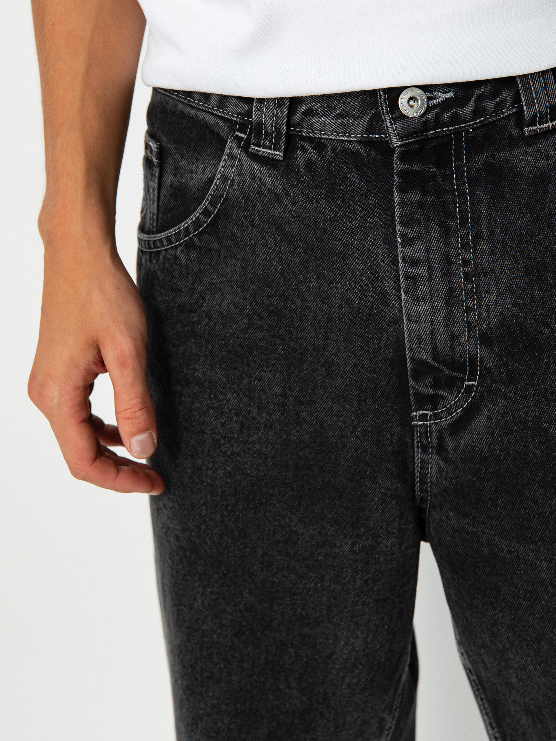 Spodnie Polar Skate 93! Denim - czarny (silver black)