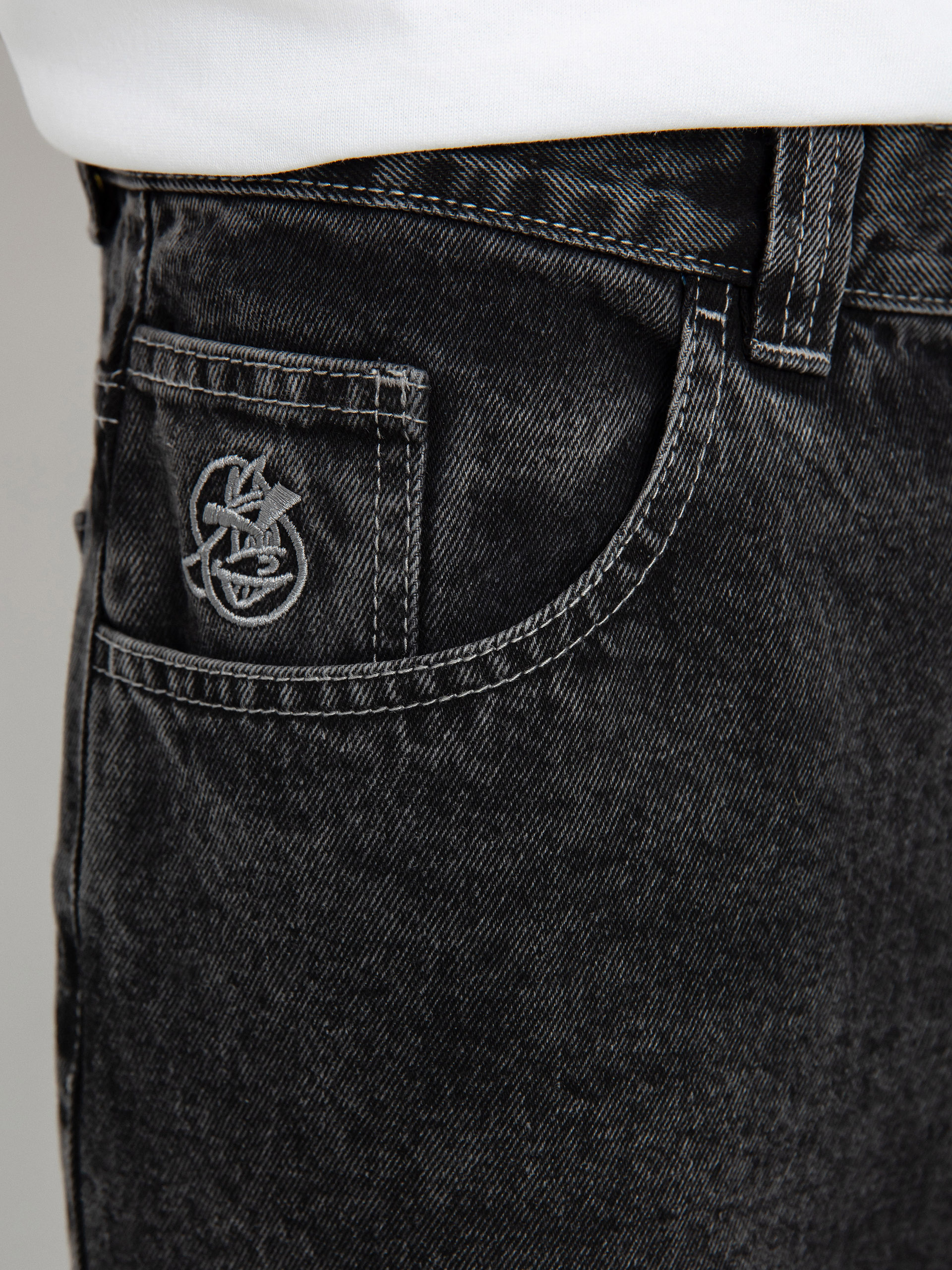 Spodnie Polar Skate 93! Denim (silver black)