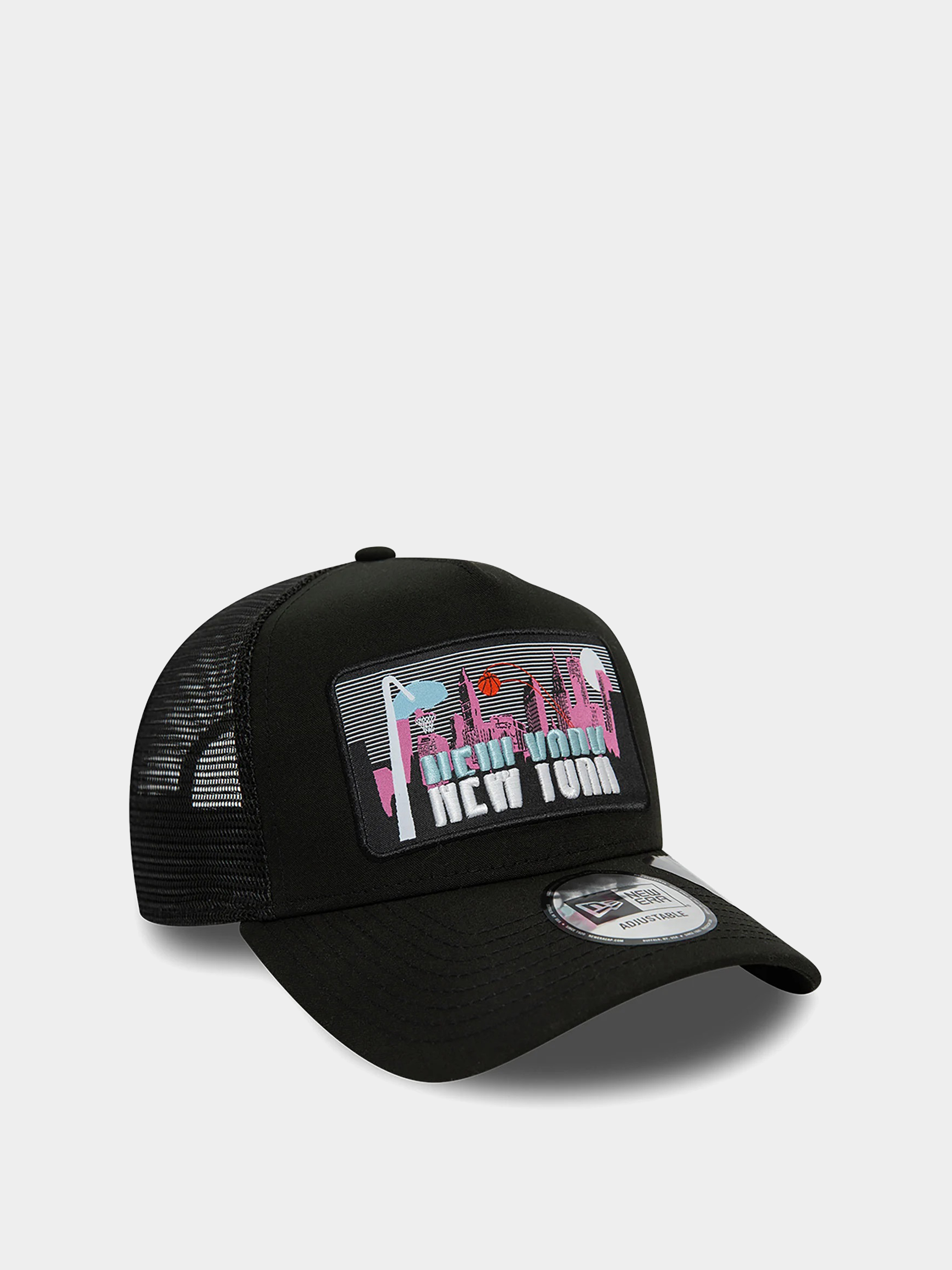 Czapka z daszkiem New Era License Plate Trucker (black/pink)